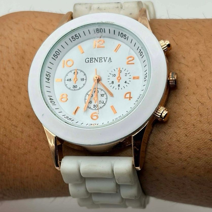 Geneva White & Rose Gold Geneva Men’s Watch Size ONE SIZE - 1 Thumbnail