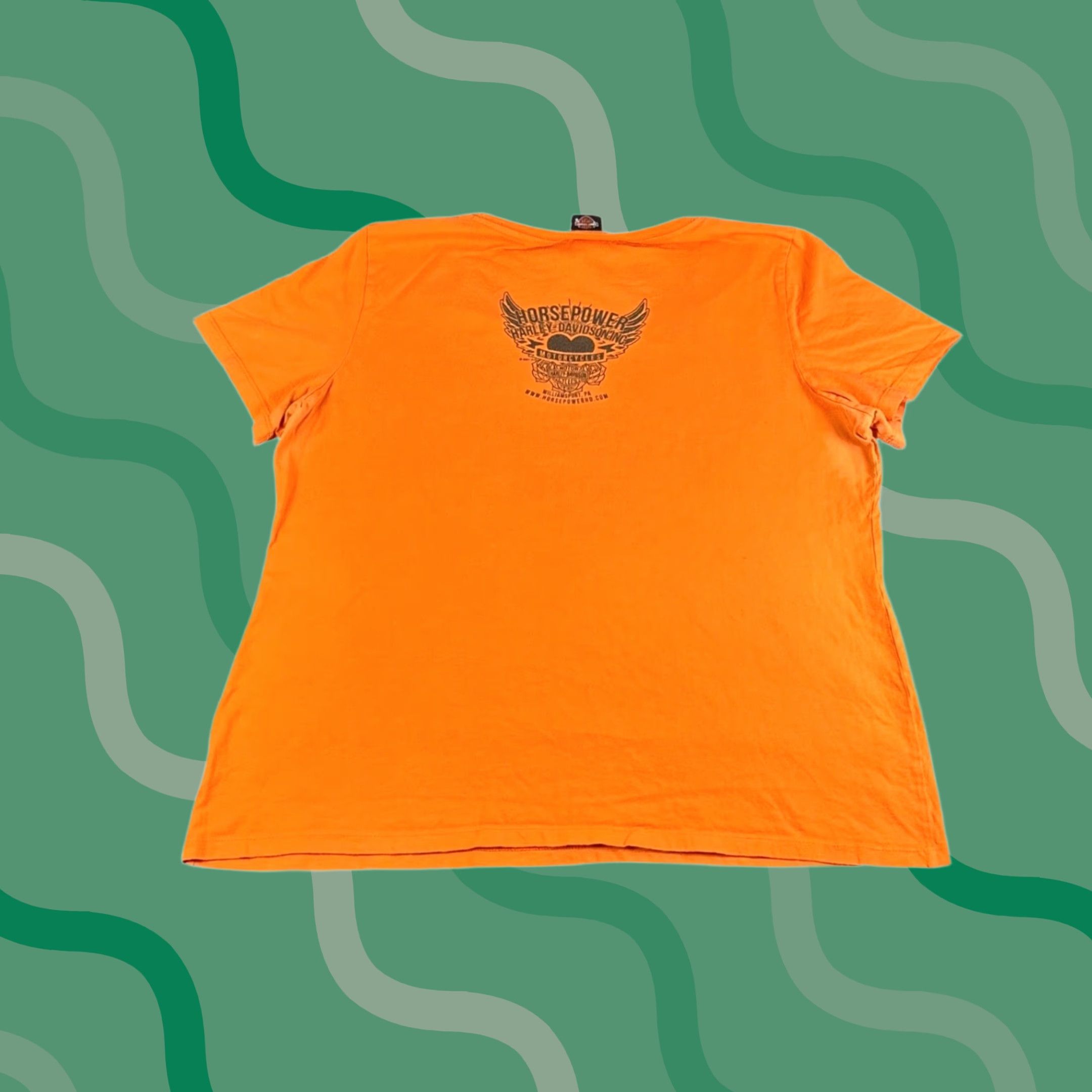 Harley Davidson Harley-Davidson Womens Orange Rhinestone Logo Graphic T-Shirt XL Shirt Women Orange Rhinestone Harley-Davidson T-Shirt 14W Mens? no, Womens XL 14W XL Size XL / US 12-14 / IT 48-50 - 1 Thumbnail