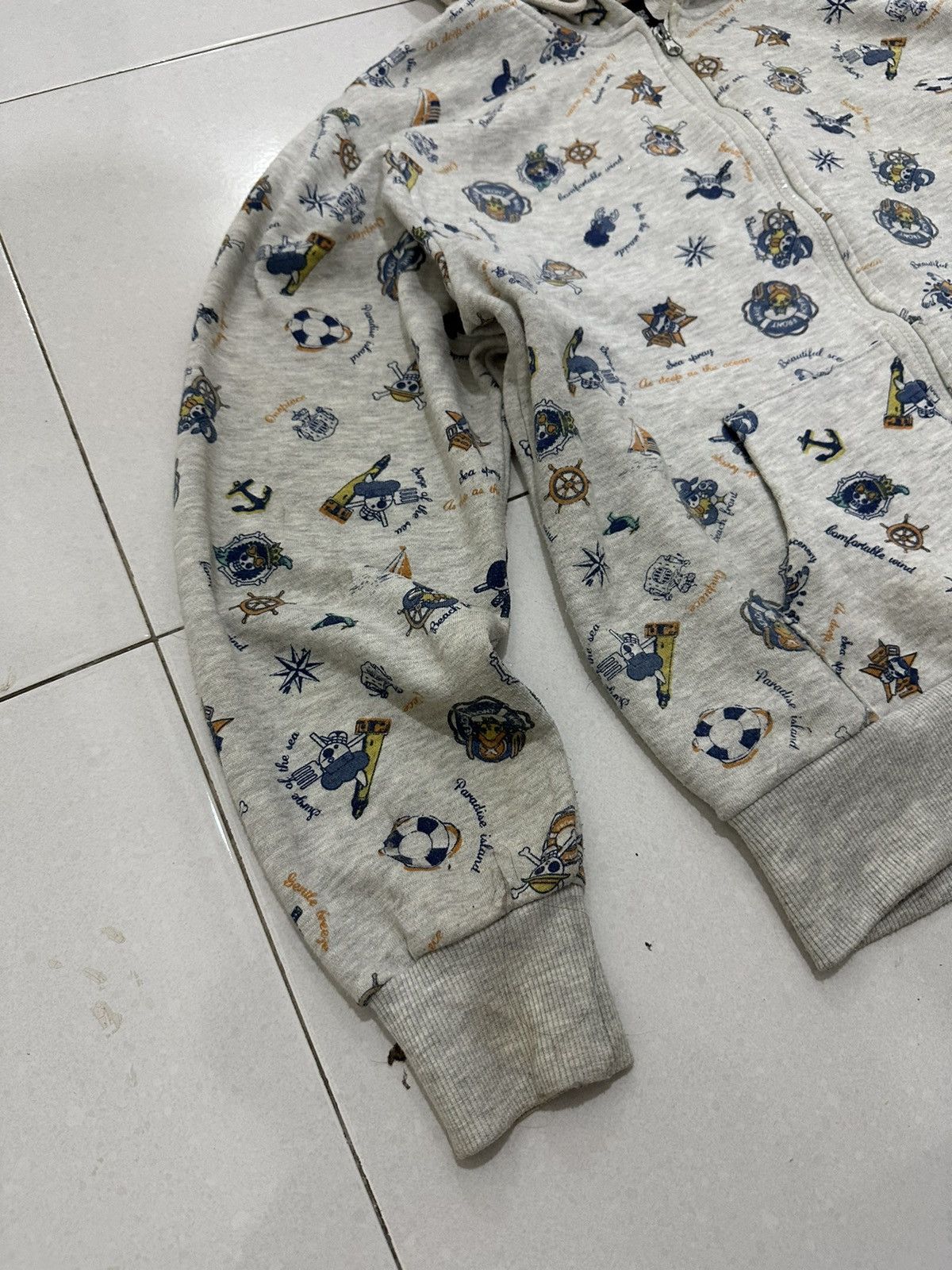 One Piece VTG Full Print One Piece Zipper Hoodie Size US L / EU 52-54 / 3 - 6 Thumbnail