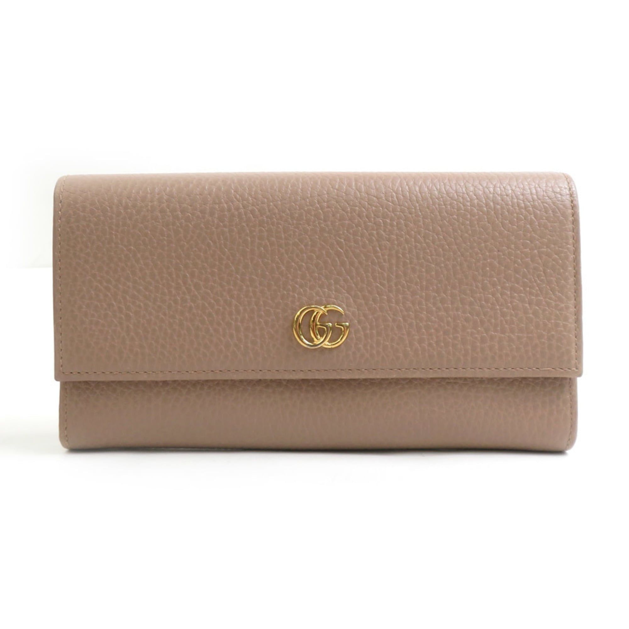 Gucci Gucci Women's Beige Leather Long Wallet 456116 r10924g Size ONE SIZE - 1 Thumbnail