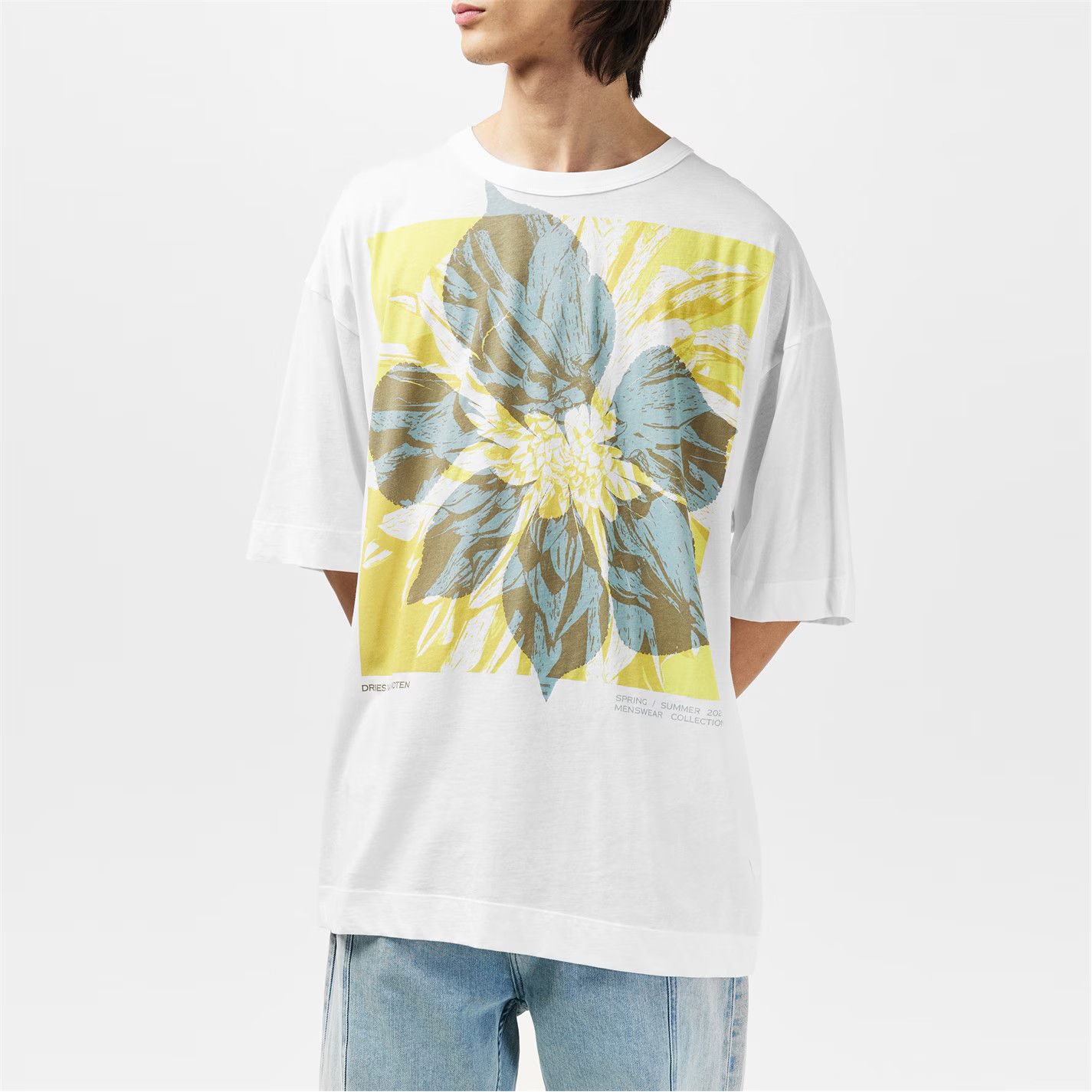 Dries Van Noten o1g2r1mq0426 Graphic T-Shirt in White Size US L / EU 52-54 / 3 - 2 Thumbnail