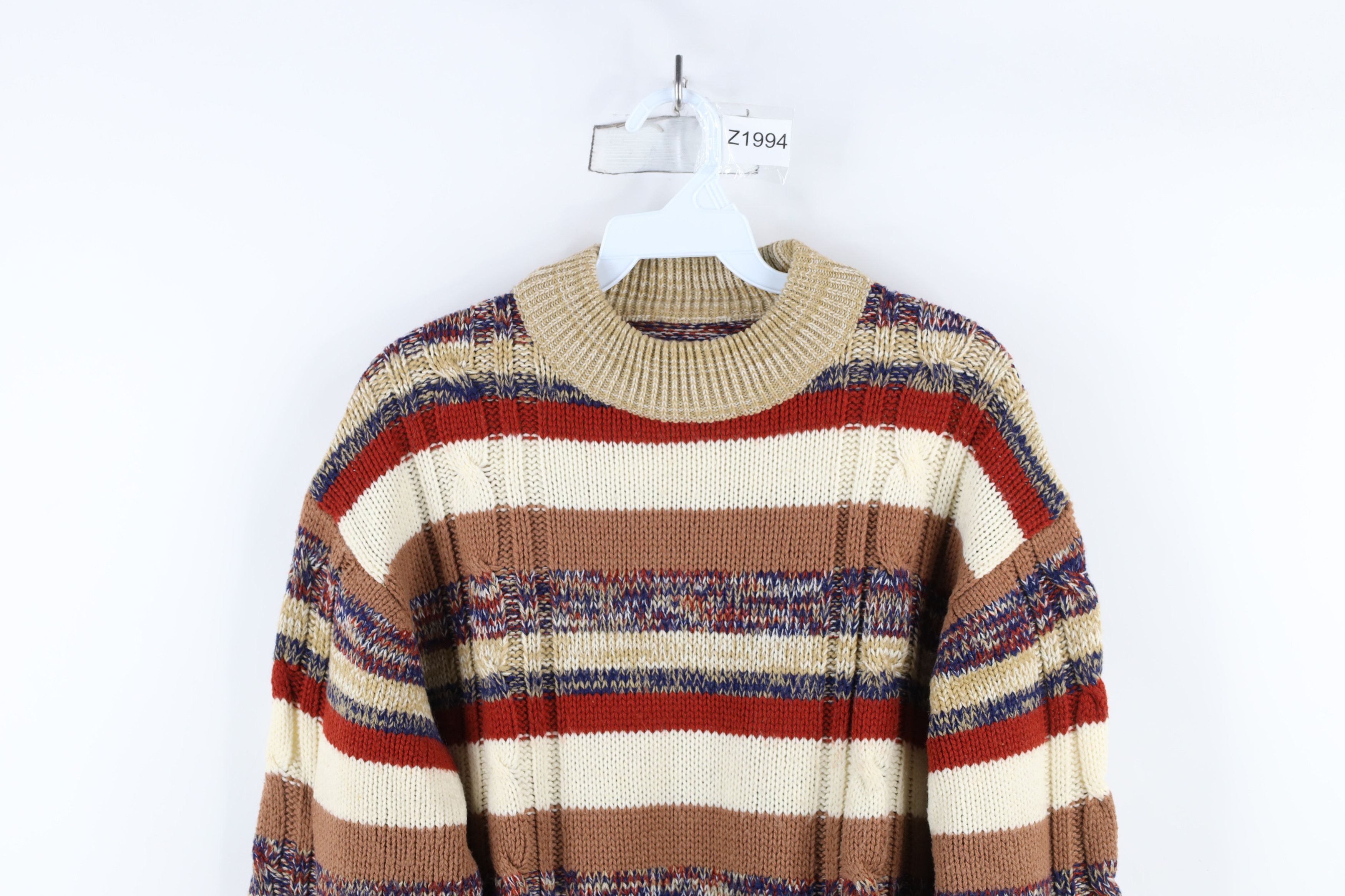 Vintage Vintage 70s Mid Century Modern MCM Cable Knit Sweater USA Size US M / EU 48-50 / 2 - 2 Thumbnail