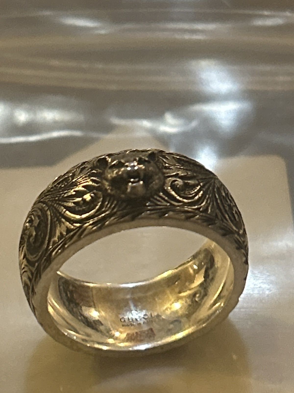 Gucci Gucci Feline Head Sterling Silver Ring US size 9.5 Size ONE SIZE - 7 Thumbnail
