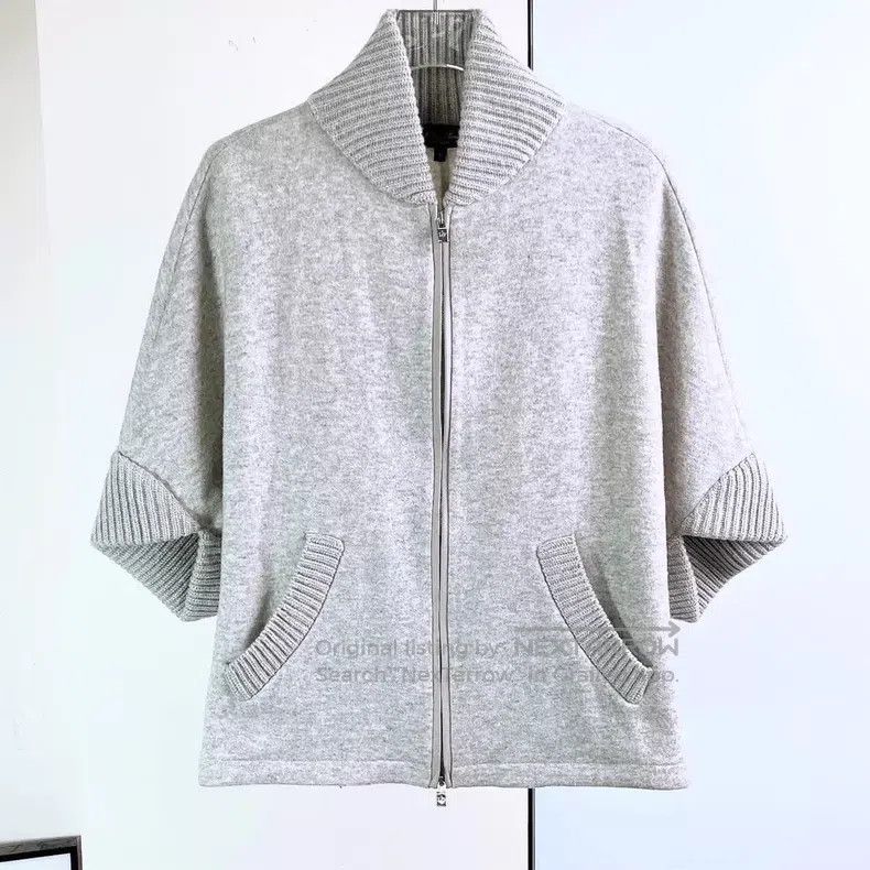 Loro Piana Loro Piana Grey knitted zip-up cashmere sweater Size S / US 4 / IT 40 - 2 Thumbnail