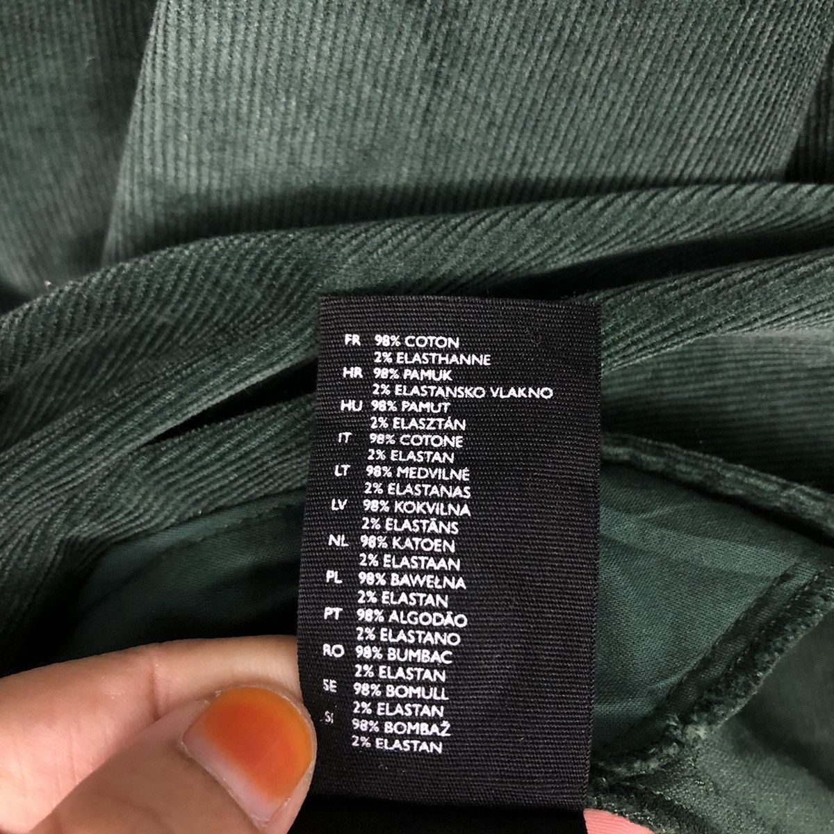 Cos 📌Rich Green Vintage Corduroy Dress COS Size M / US 6-8 / IT 42-44 - 19 Thumbnail