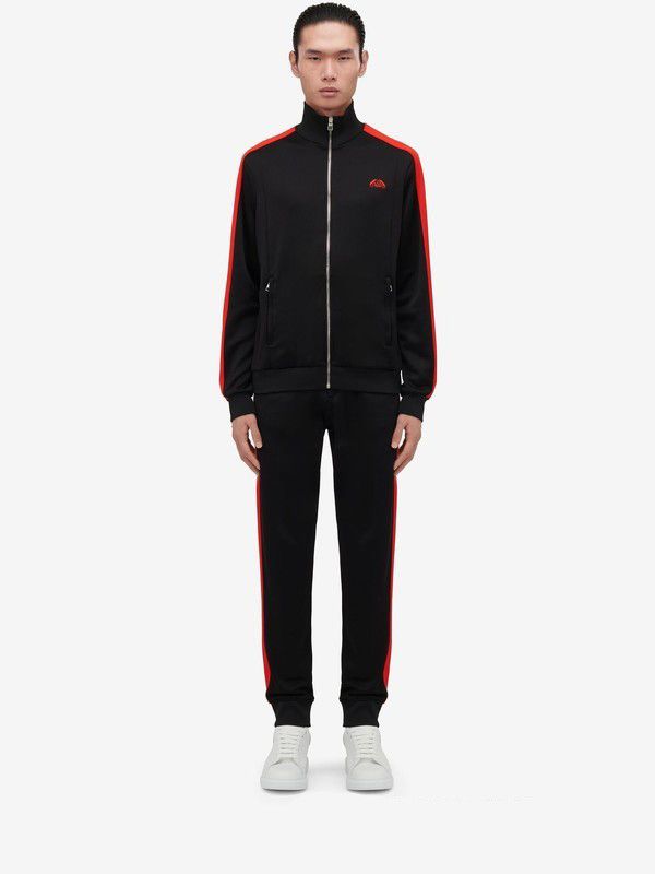Alexander McQueen o1w1db10725 Half Seal Logo Joggers in Black Size US 28 / EU 44 - 1 Thumbnail