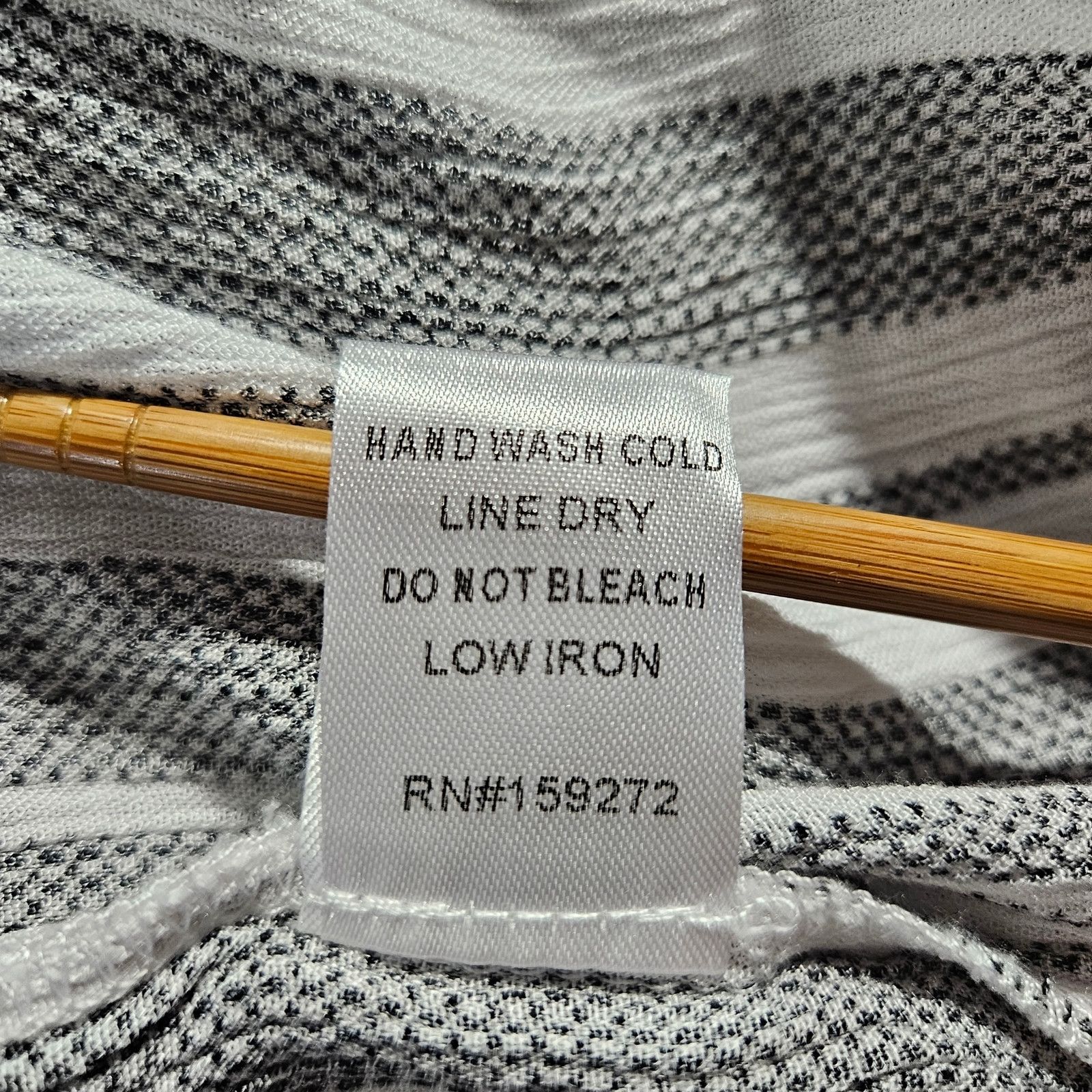 Other GIGIO USA Boho Hi-Lo Striped Blouse Sz. L Gray White Stripe Size L / US 10 / IT 46 - 7 Thumbnail