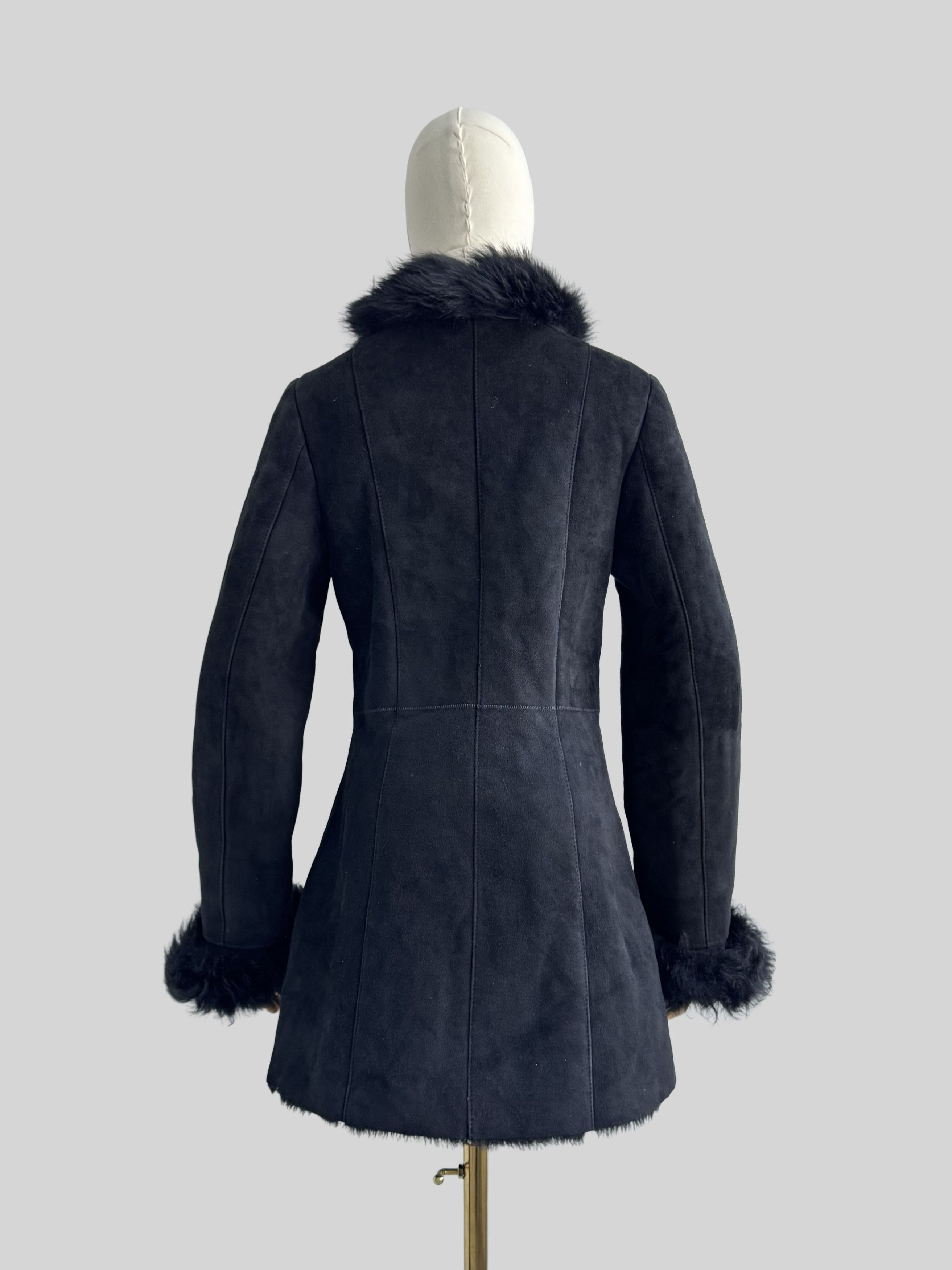 Japanese Brand Vintage Real Sheepskin Coat (D10)(D15) Size XS / US 0-2 / IT 36-38 - 4 Thumbnail