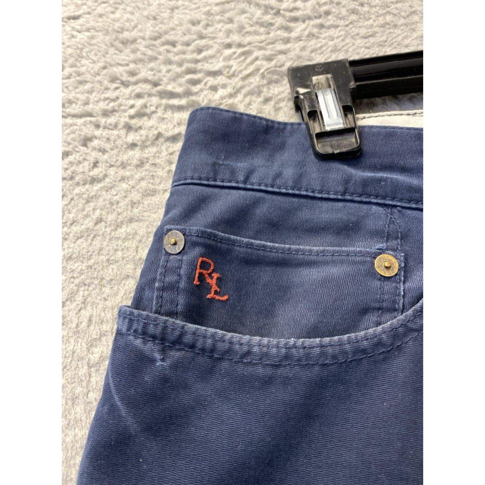 Polo Ralph Lauren VINTAGE Polo Ralph Lauren Jeans Pants Men 36x32 Navy Embroidered Twill /166-12 Size US M / EU 48-50 / 2 - 3 Thumbnail