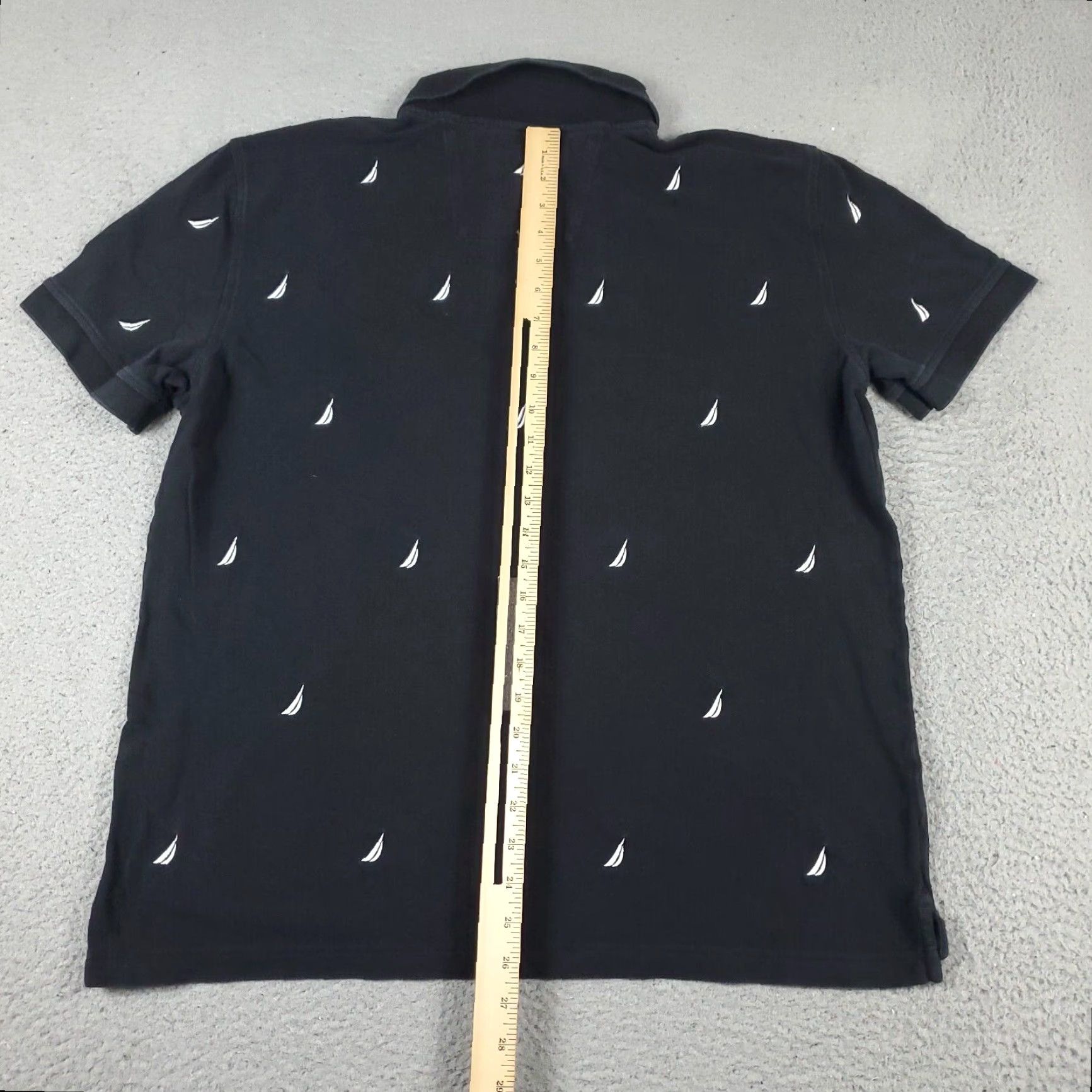 Nautica Nautica Polo Shirt Mens XL Black Solid Button-Front Casual Short Sleeve Cotton Blend Polo Shirt Men XL Black Nautica Regular Fit Size US XL / EU 56 / 4 - 3 Thumbnail