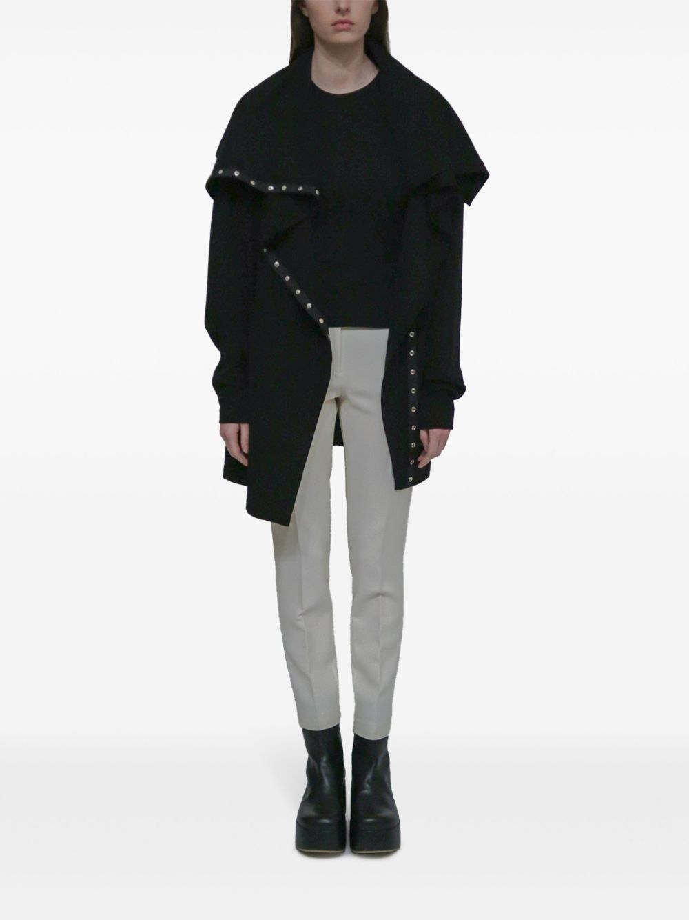 Jil Sander o1y1025 Blouse in Black Size M / US 6-8 / IT 42-44 - 4 Thumbnail