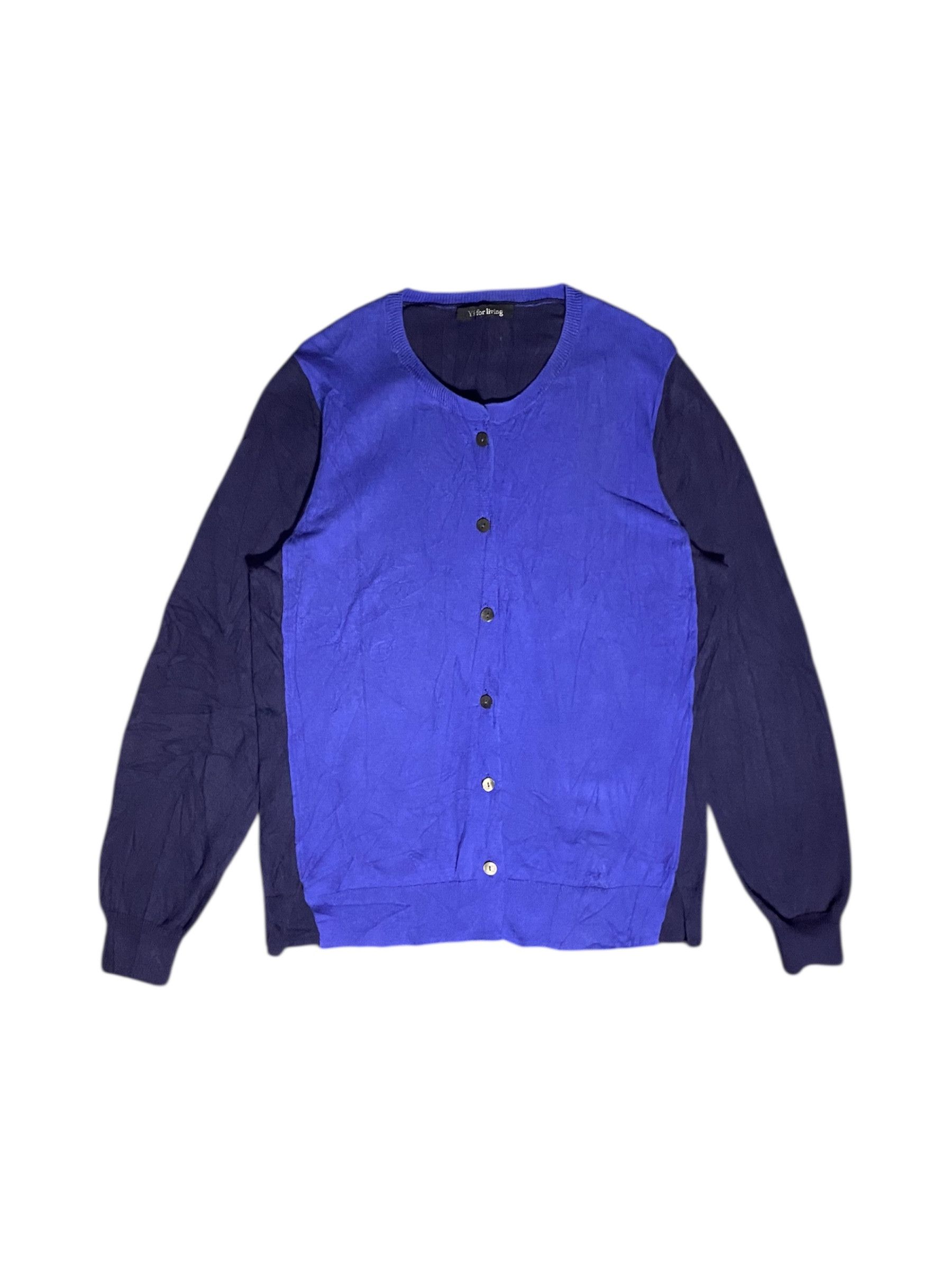 Yohji Yamamoto Yohji Yamamoto Y’s for living Two Tone Button Knit Cardigan Size US S / EU 44-46 / 1 - 1 Thumbnail