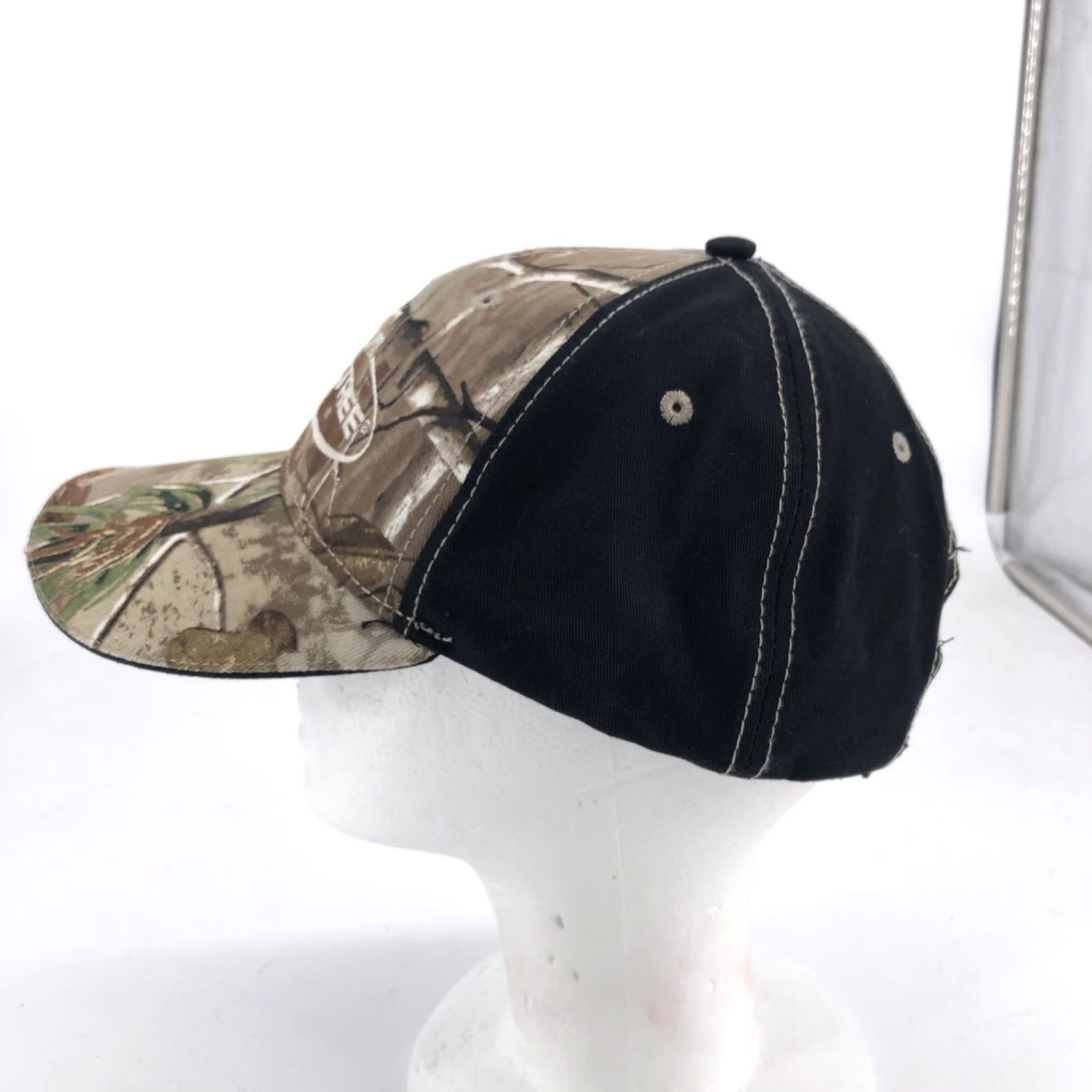 Realtree HT Headwear Team Realtree Hat Cap Strap Back Camouflage Black Embroidered Hunting Mens Size ONE SIZE - 4 Thumbnail