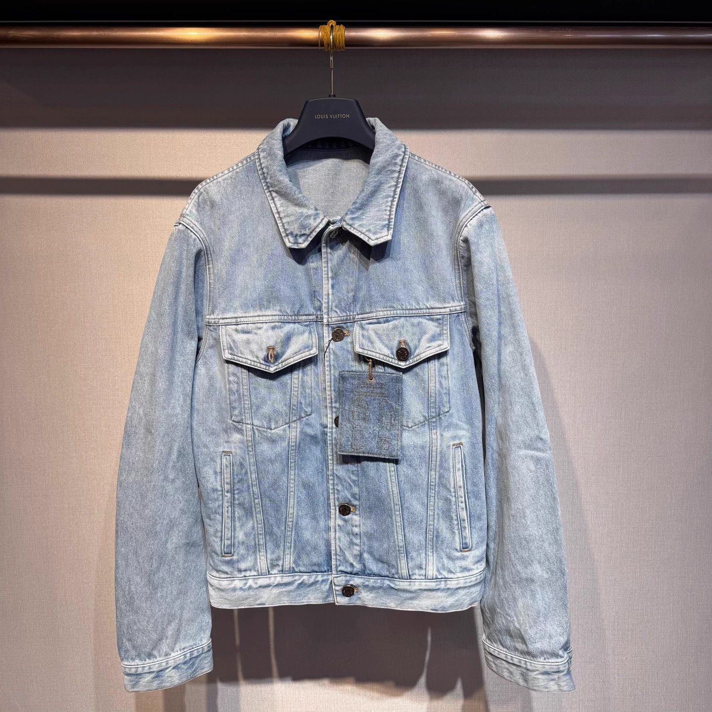 Louis Vuitton Louis Vuitton Washed Blue Denim Jacket Size 50 New Size US M / EU 48-50 / 2 - 1 Thumbnail