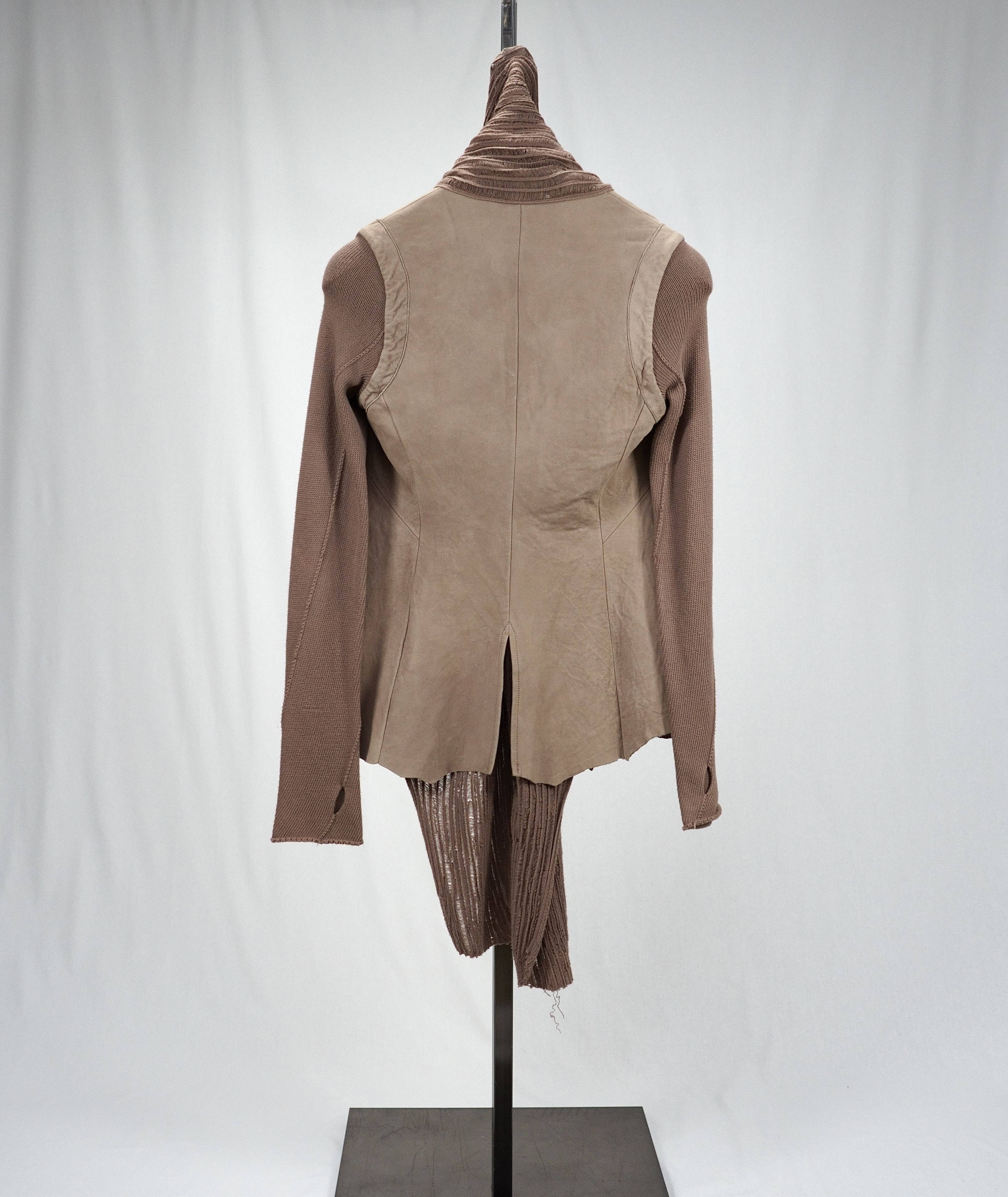 Isaac Sellam Experience S/S 2011 draped suede knit blazer Size US S / EU 44-46 / 1 - 6 Thumbnail