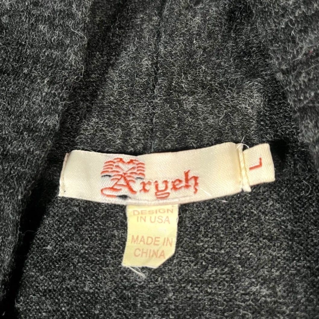 Anthropologie VINTAGE Anthropologie Aryeh Women's Gray Knit Open Cardigan Sweater Large Asymmetrical Size L / US 10 / IT 46 - 2 Thumbnail