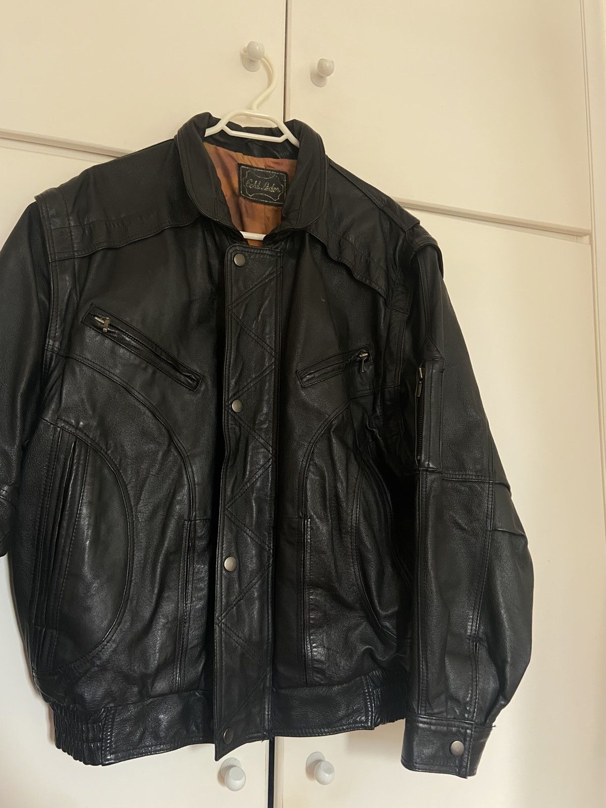 Genuine Leather Vintage real leather pilot bomber jacket Size US M / EU 48-50 / 2 - 10 Thumbnail