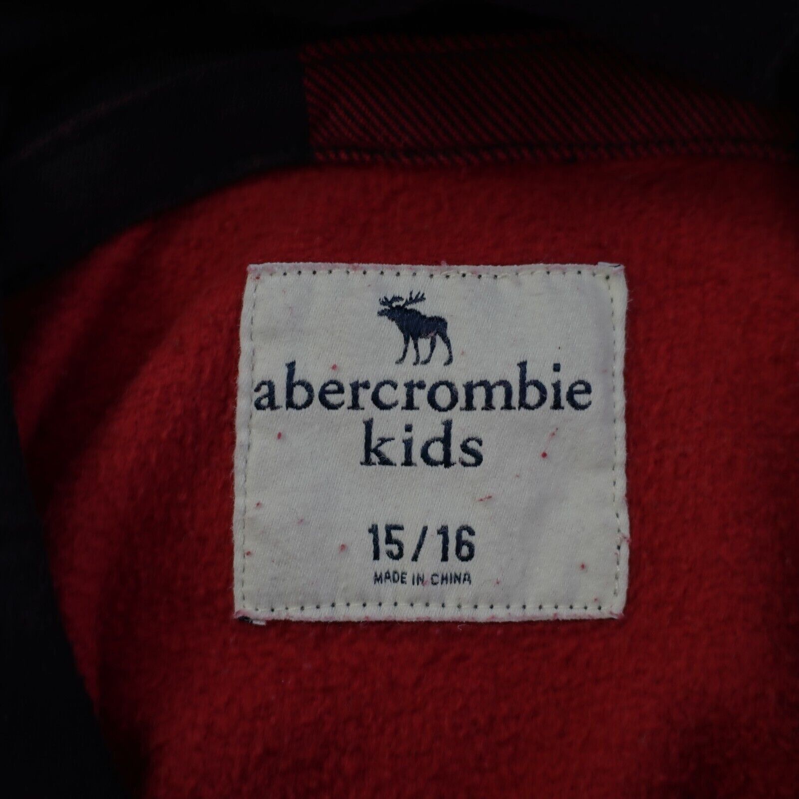 Abercrombie & Fitch Abercrombie Kids 15/16 Hooded Sweater Red Black Plaid Size XS / US 0-2 / IT 36-38 - 6 Thumbnail