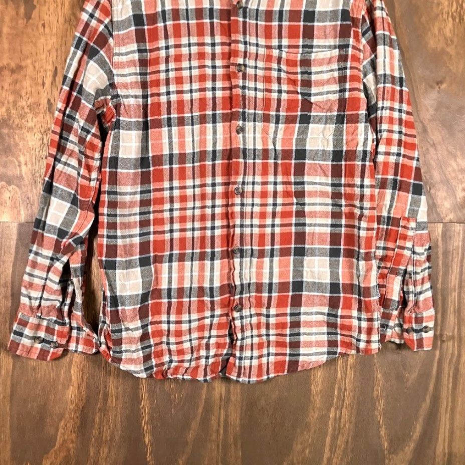 Eddie Bauer VINTAGE Eddie Bauer Mens Shirt Orange Plaid Flannel Button-Down Long Sleeve Large Size US L / EU 52-54 / 3 - 3 Thumbnail
