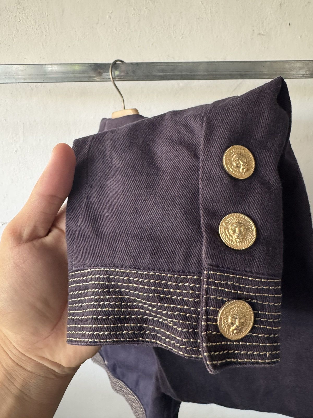 Versus Versace S/S 1992 Versus Gianni Versace Archive Crop Denim Jacket Size XS / US 0-2 / IT 36-38 - 15 Thumbnail