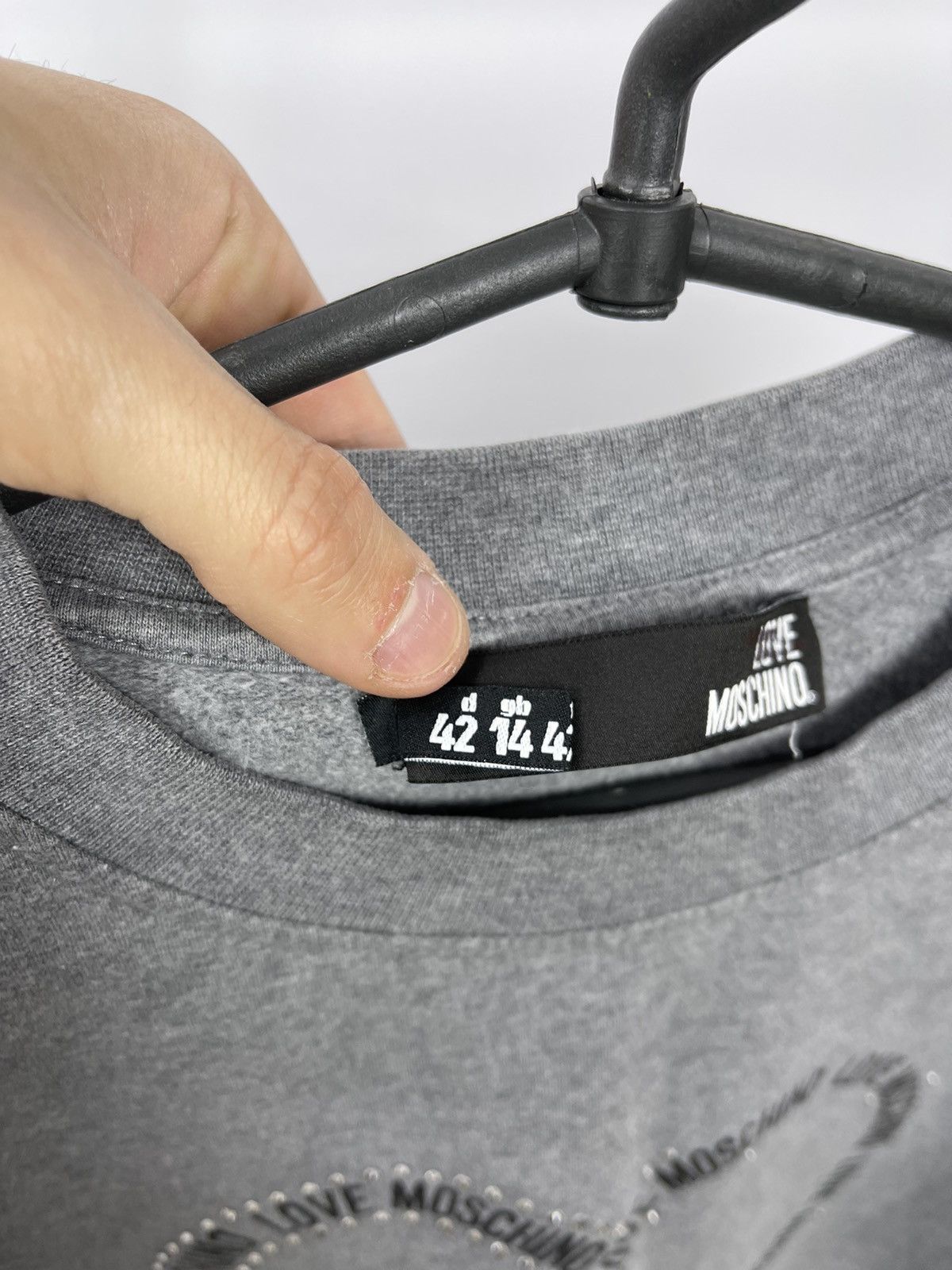 Love Moschino Love Moschino Sweatshirt Size 10 USA Big Logo Grey Women’s Size L / US 10 / IT 46 - 5 Thumbnail