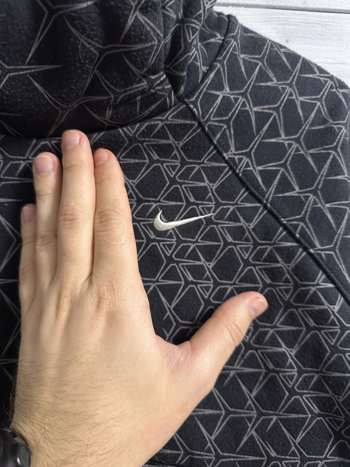 Nike Very Rare Vintage Double-Sided Hoodie Nike Small Swoosh. Size US S / EU 44-46 / 1 - 2 Thumbnail