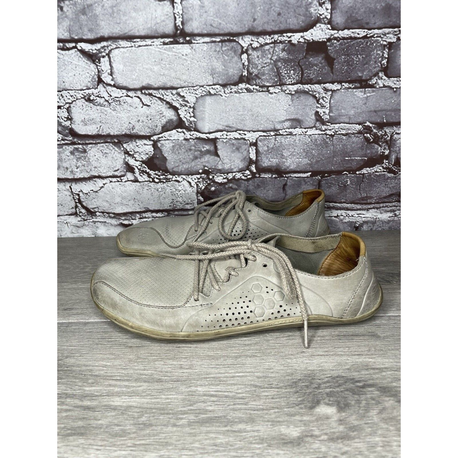 Other Vivobarefoot Primus Lux Gray Leather Lace Athletic Shoes Wom Size US 10 / IT 40 - 11 Thumbnail