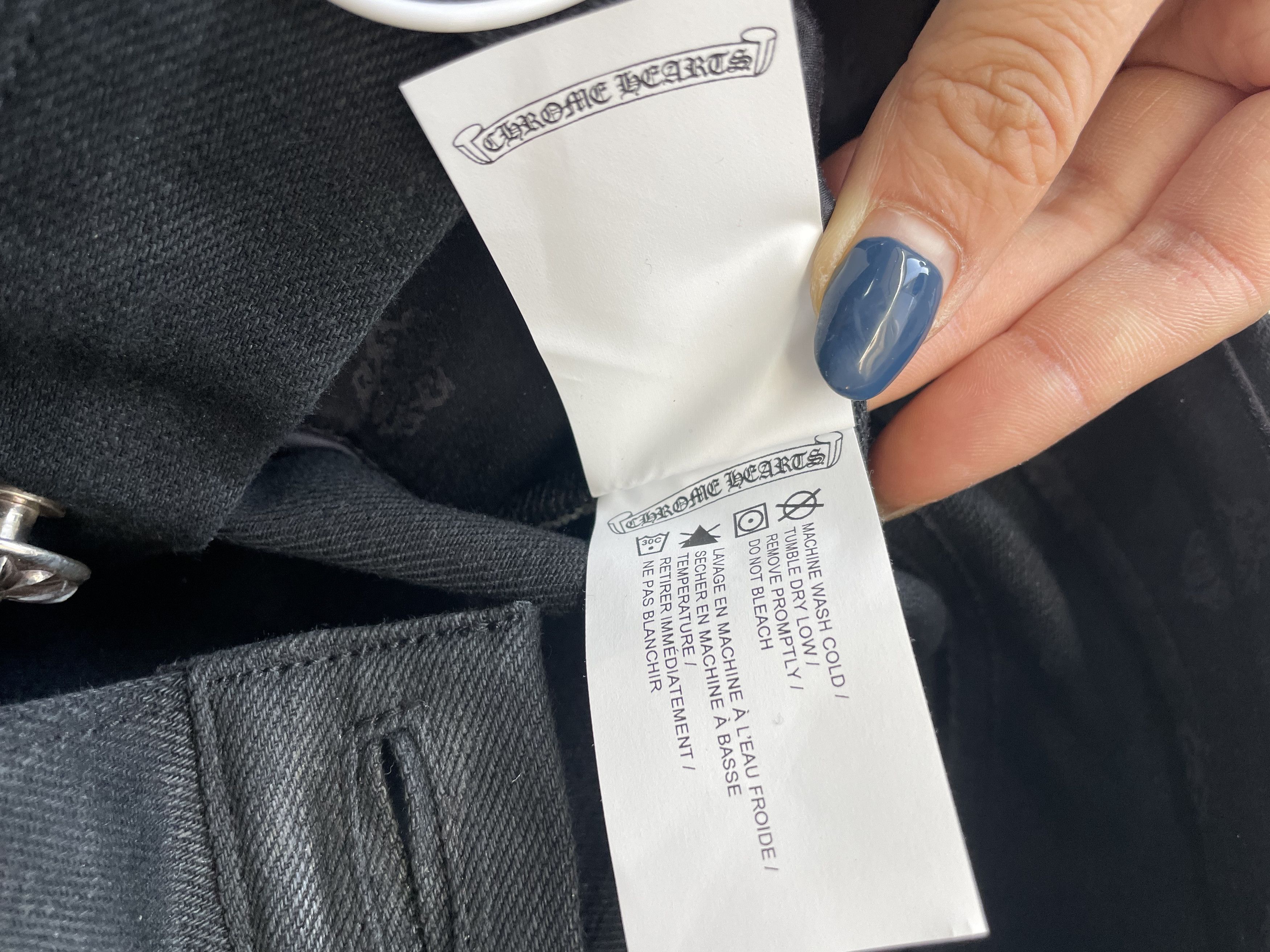 Chrome Hearts Chrome Hearts KS Cross Button Indigo Black Jeans Size 24" / US 00 / IT 34 - 9 Thumbnail