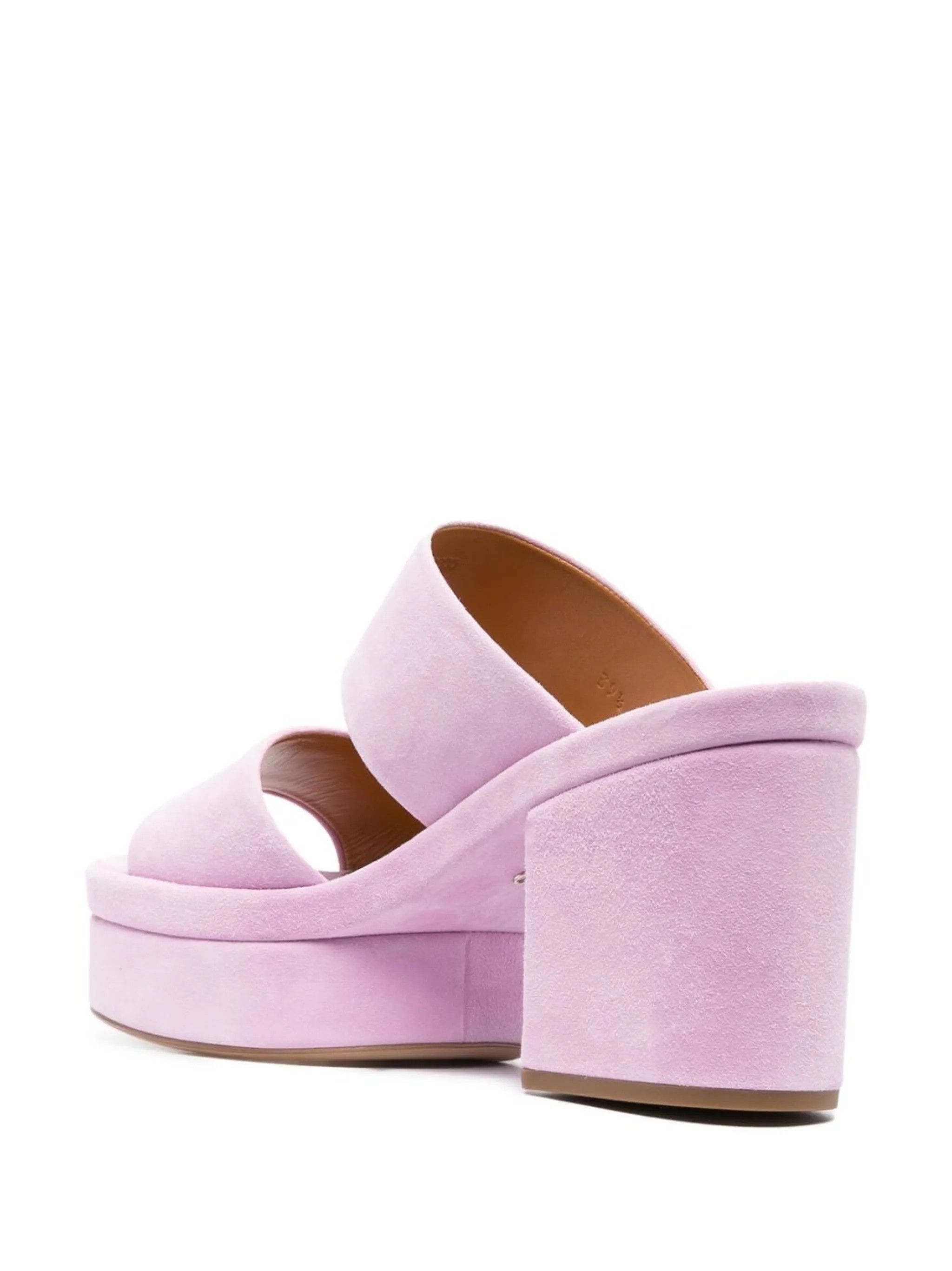 Chloe o1y0825 Leather Square Heel Mules in Mauve Size US 8 / IT 38 - 3 Thumbnail