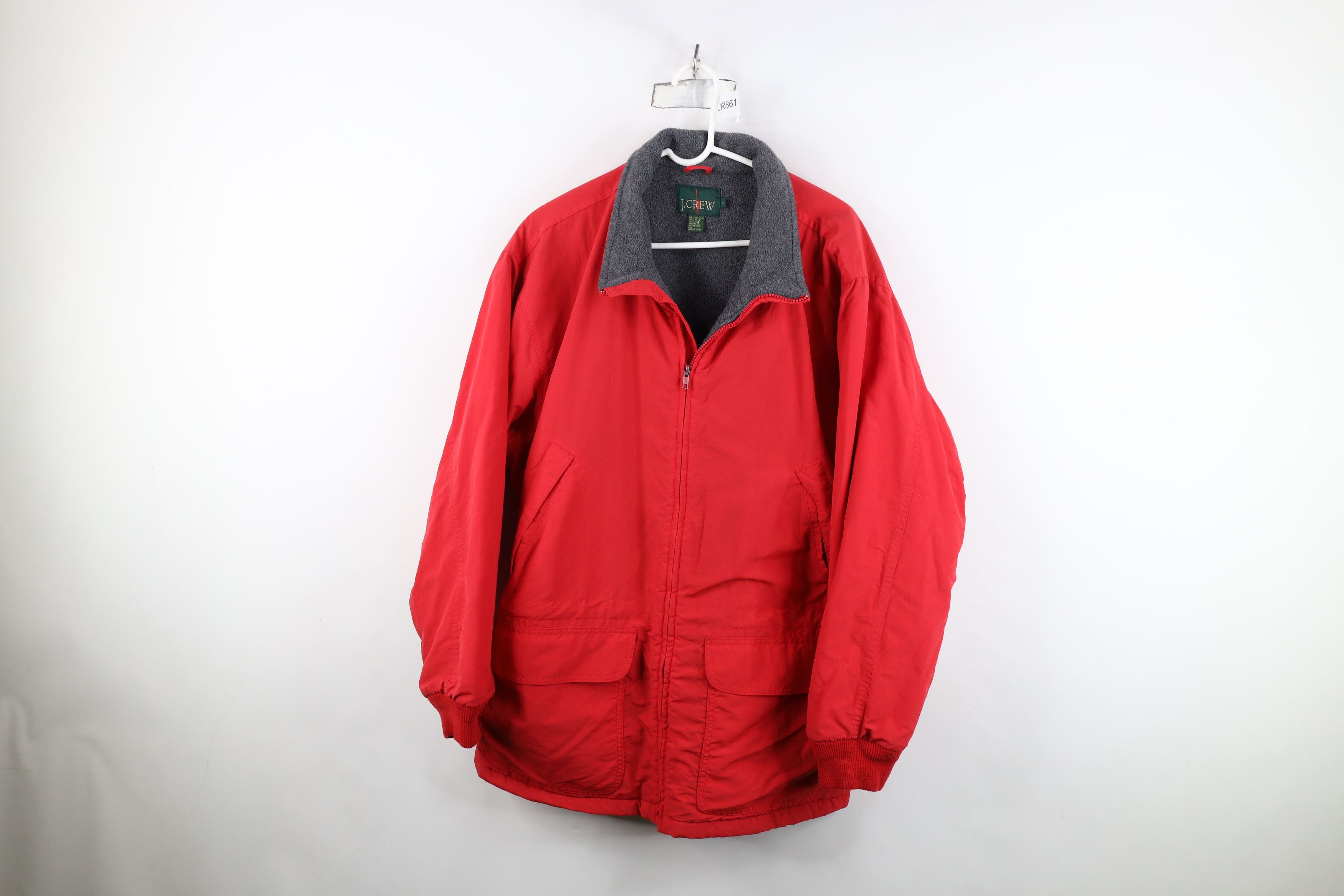 J.Crew Vintage 90s J Crew Lined Chore Barn Parka Jacket Red USA Size US L / EU 52-54 / 3 - 1 Thumbnail