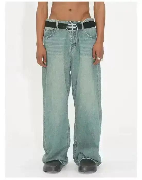 Japanese Brand Green Carpenter Baggy Denim Jeans Size US 30 / EU 46 - 1 Thumbnail