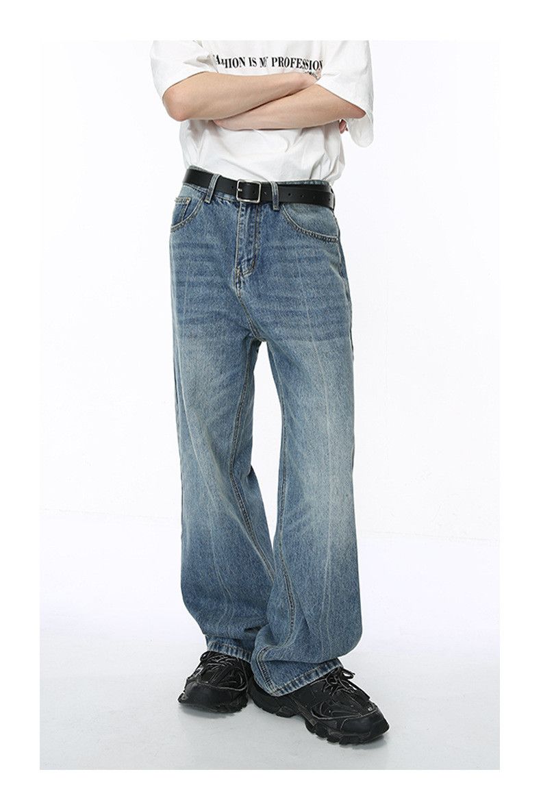 Japanese Brand × Jean Trendy washed vintage loose straight jeans Size US 32 / EU 48 - 3 Thumbnail