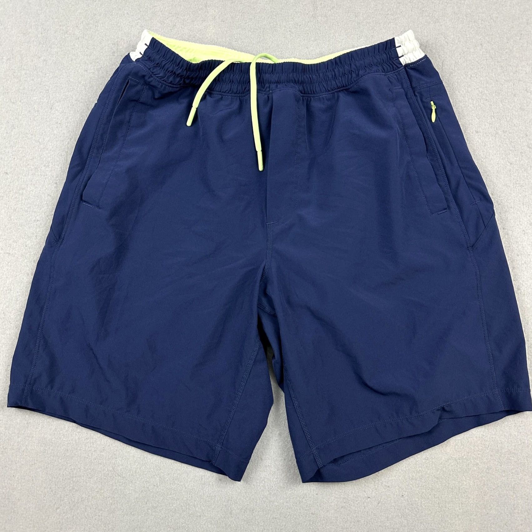 Vintage Birddogs Shorts Men Large Blue Lined Athletic Drawstring Zip Pockets Elastic L Size US 33 - 2 Thumbnail