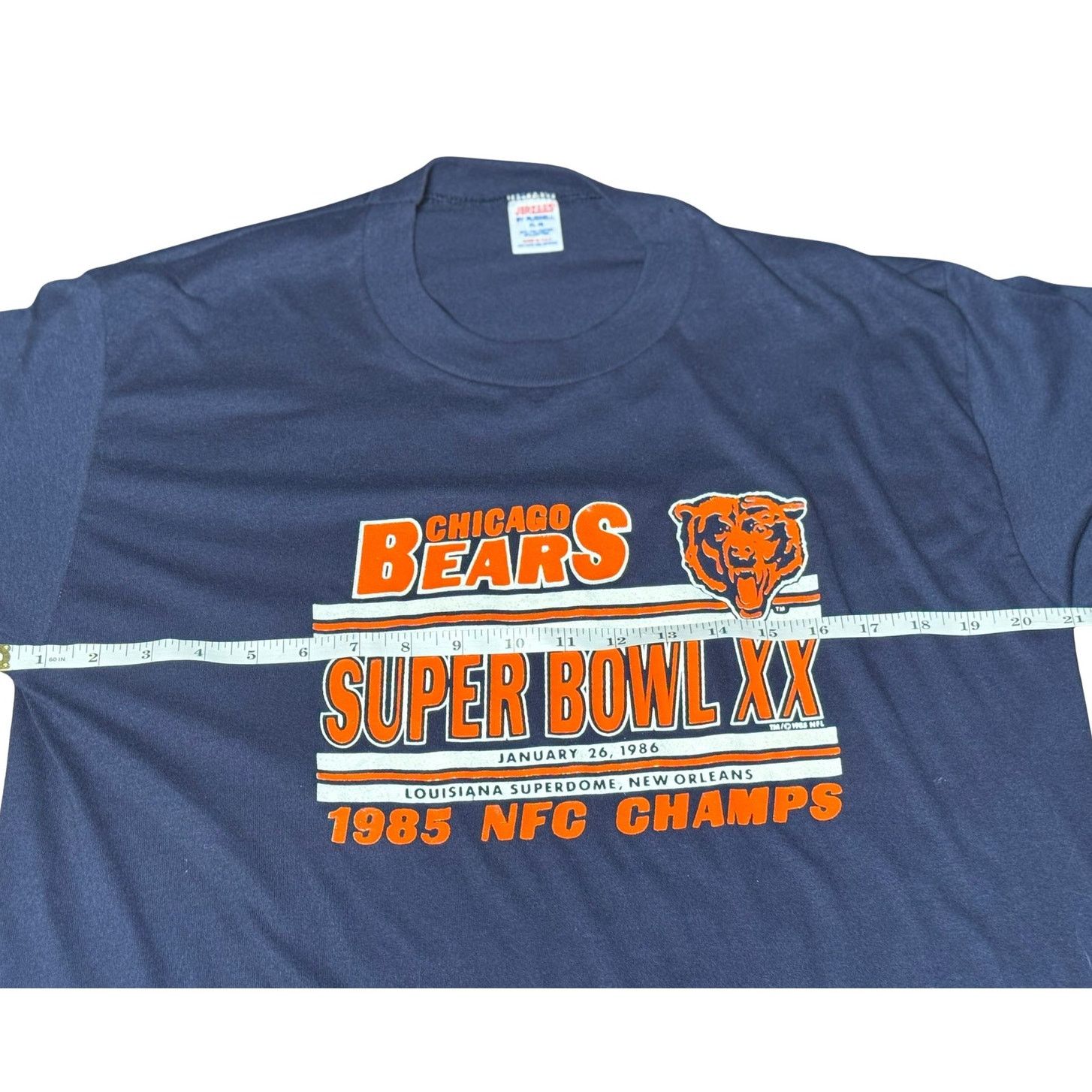 Jerzees Vintage 1986 Chicago Bears Super Bowl XX Champion T-shirt XL Size US XL / EU 56 / 4 - 5 Thumbnail