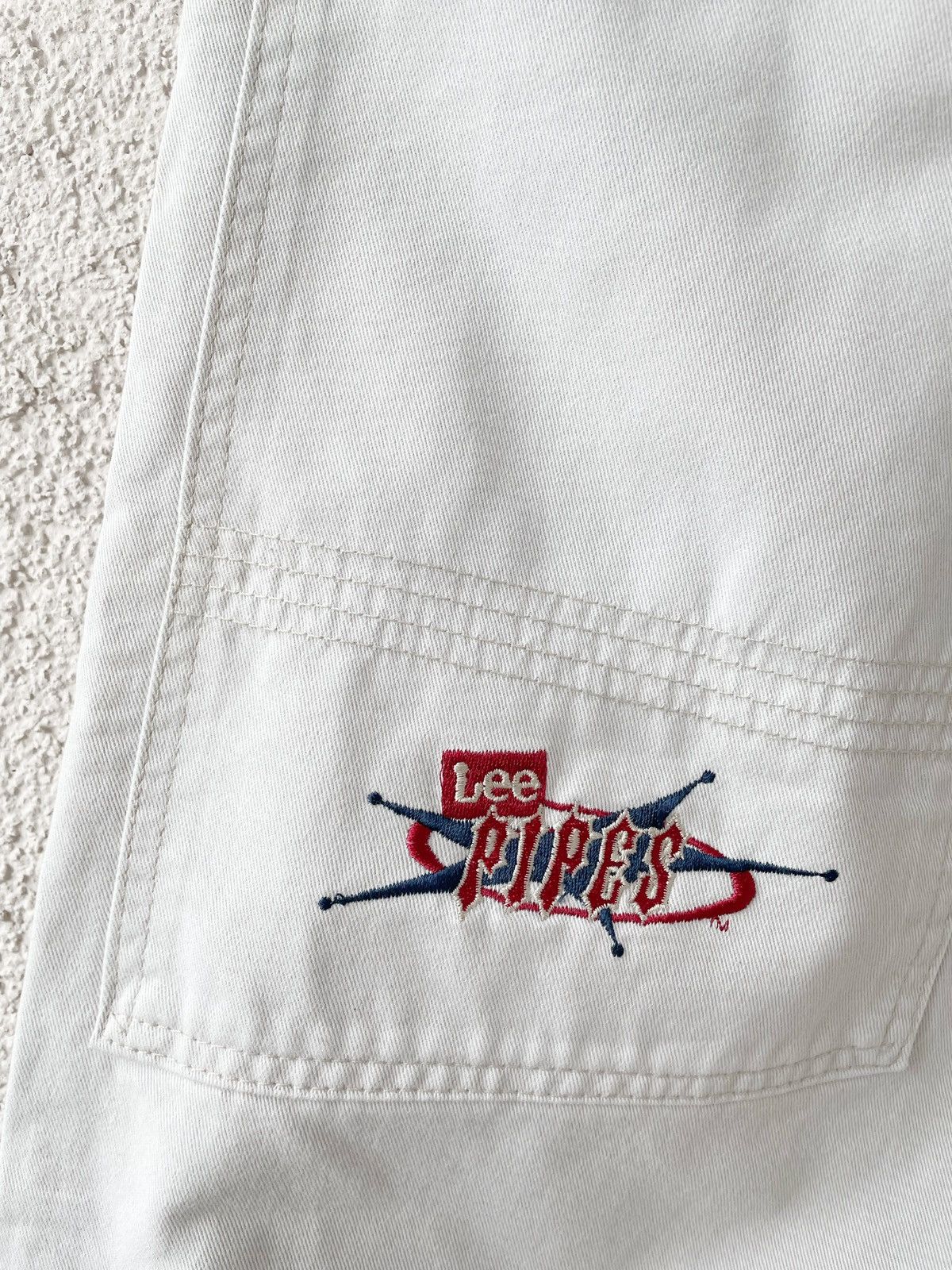 Lee Lee x Pipes Vintage Wide Leg Women White Jeans JNCO Size XS Size 25" / US 0 / IT 36 - 8 Thumbnail