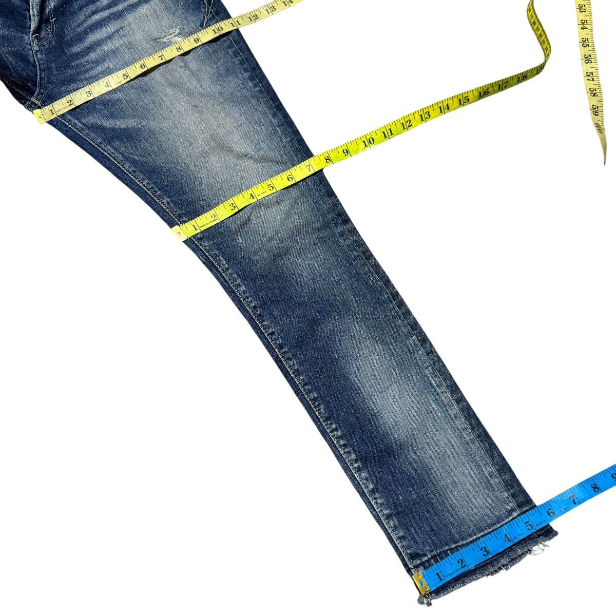 GOSTAR DE FUGA Gostar De Fuga Reconstruct Denim Skinny Jeans Size US 33 - 23 Thumbnail