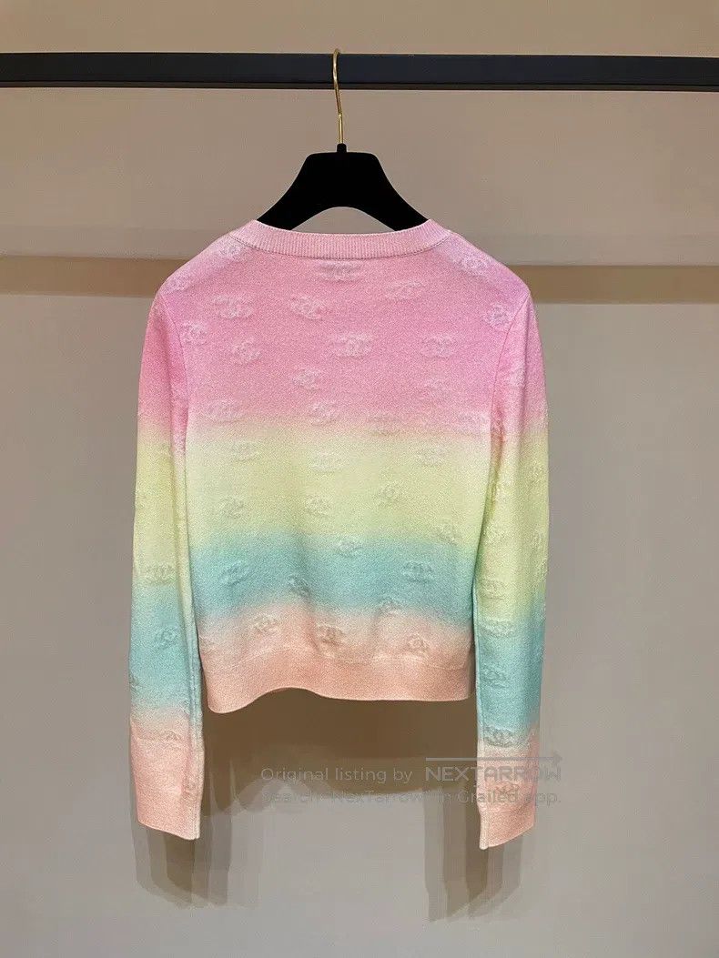 Chanel Chanel 24 spring and summer rainbow logo dark pattern knit Size XXS / US 00 / IT 34 - 5 Thumbnail