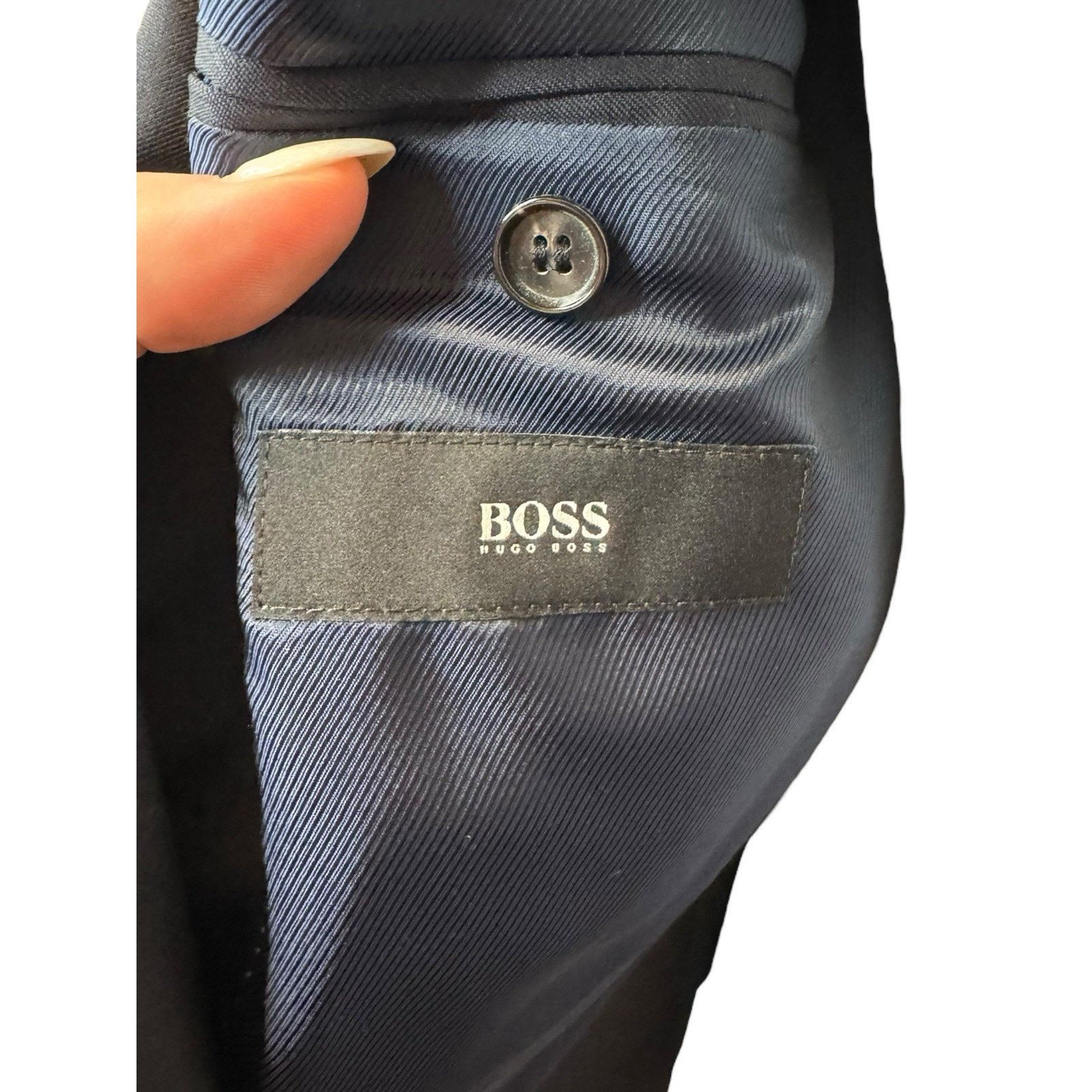 Hugo Boss HUGO BOSS Pasolini Movie Super 100 Blue Sport Coat Blazer Size 40R - 11 Thumbnail