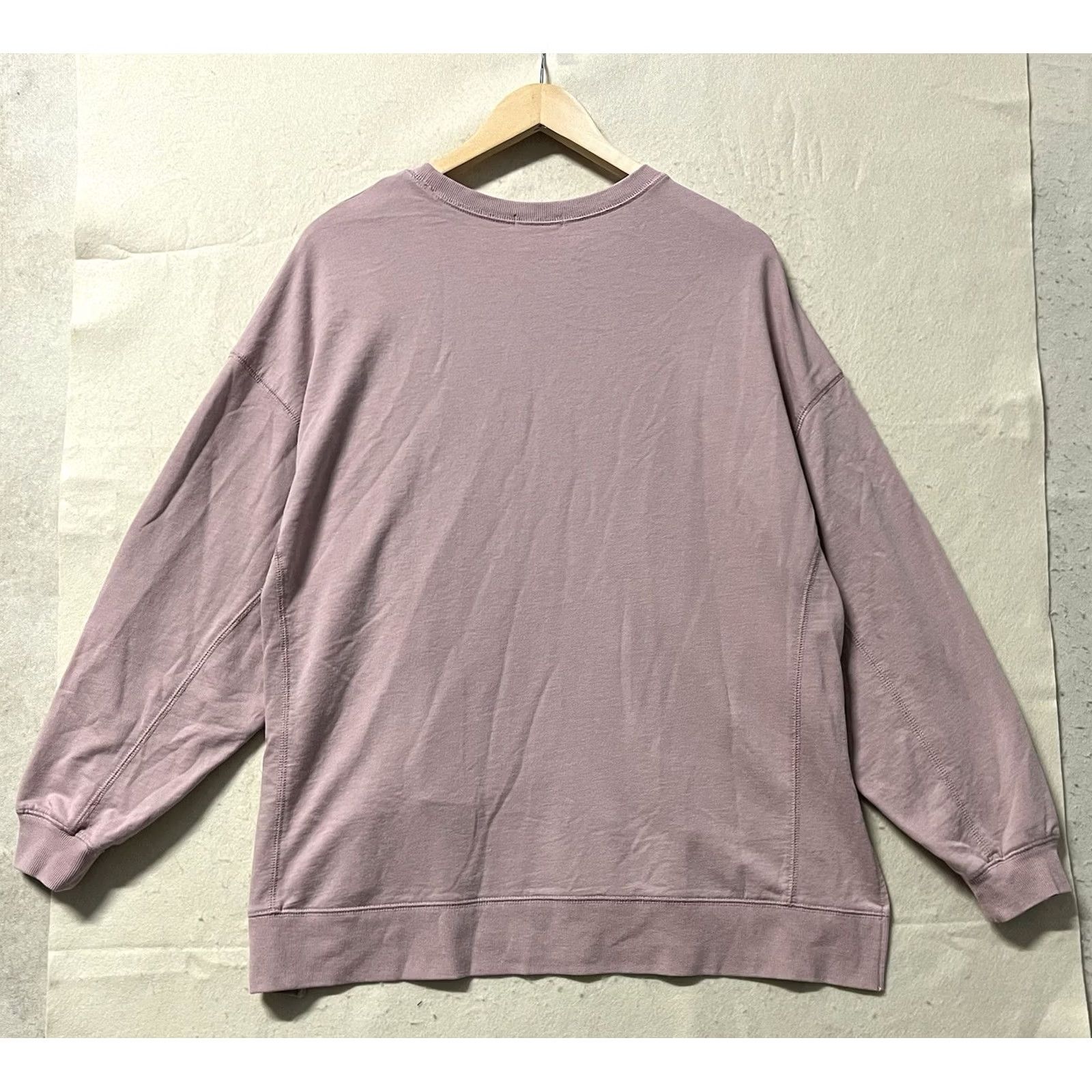Z Supply Z Supply Womens Pink Relaxed Crewneck Sweatshirt Medium Pullover Comfort All Seasons Casual Lightweight Cotton Blend Oversized Crew Neck Front Size M / US 6-8 / IT 42-44 - 2 Thumbnail