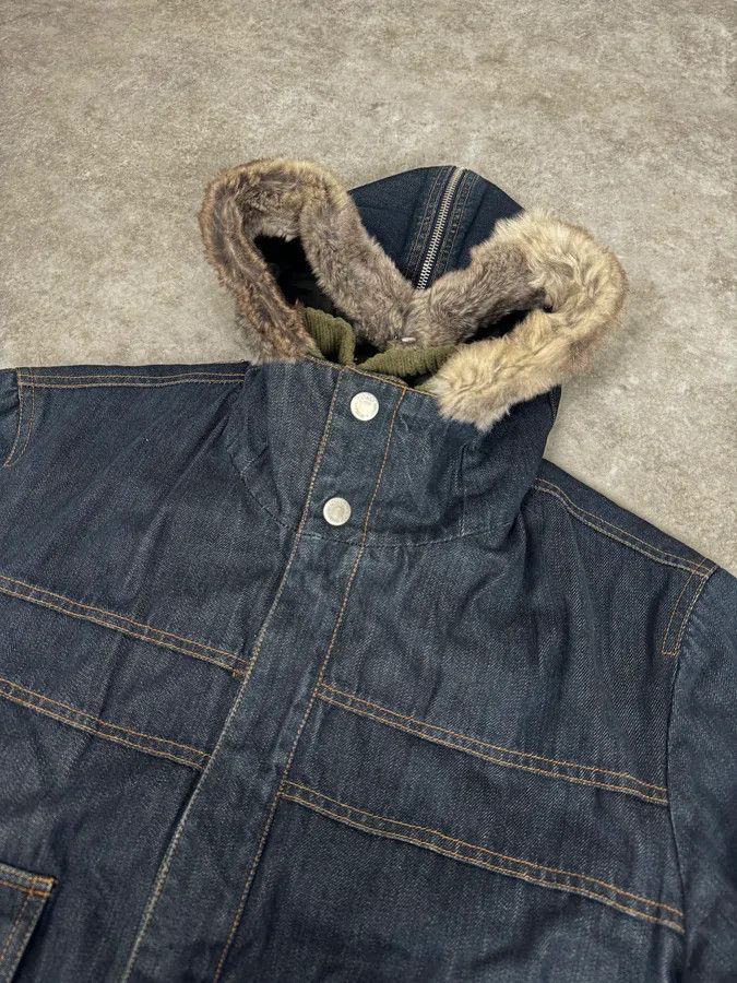 Dolce & Gabbana AW2003 Dolce & Gabbana Navy Denim Fur Hood Jacket Size US M / EU 48-50 / 2 - 8 Thumbnail