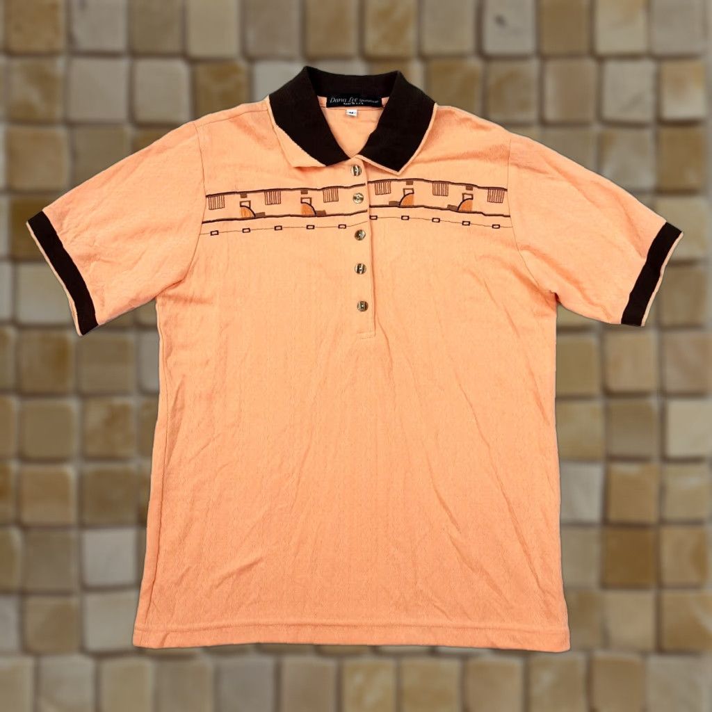 Vintage VINTAGE Dana Lee Polo Shirt Tennis Golf Collared Embroidered Medium M pink 80s 90s Retro Sports Casual Womens Size M / US 6-8 / IT 42-44 - 1 Thumbnail