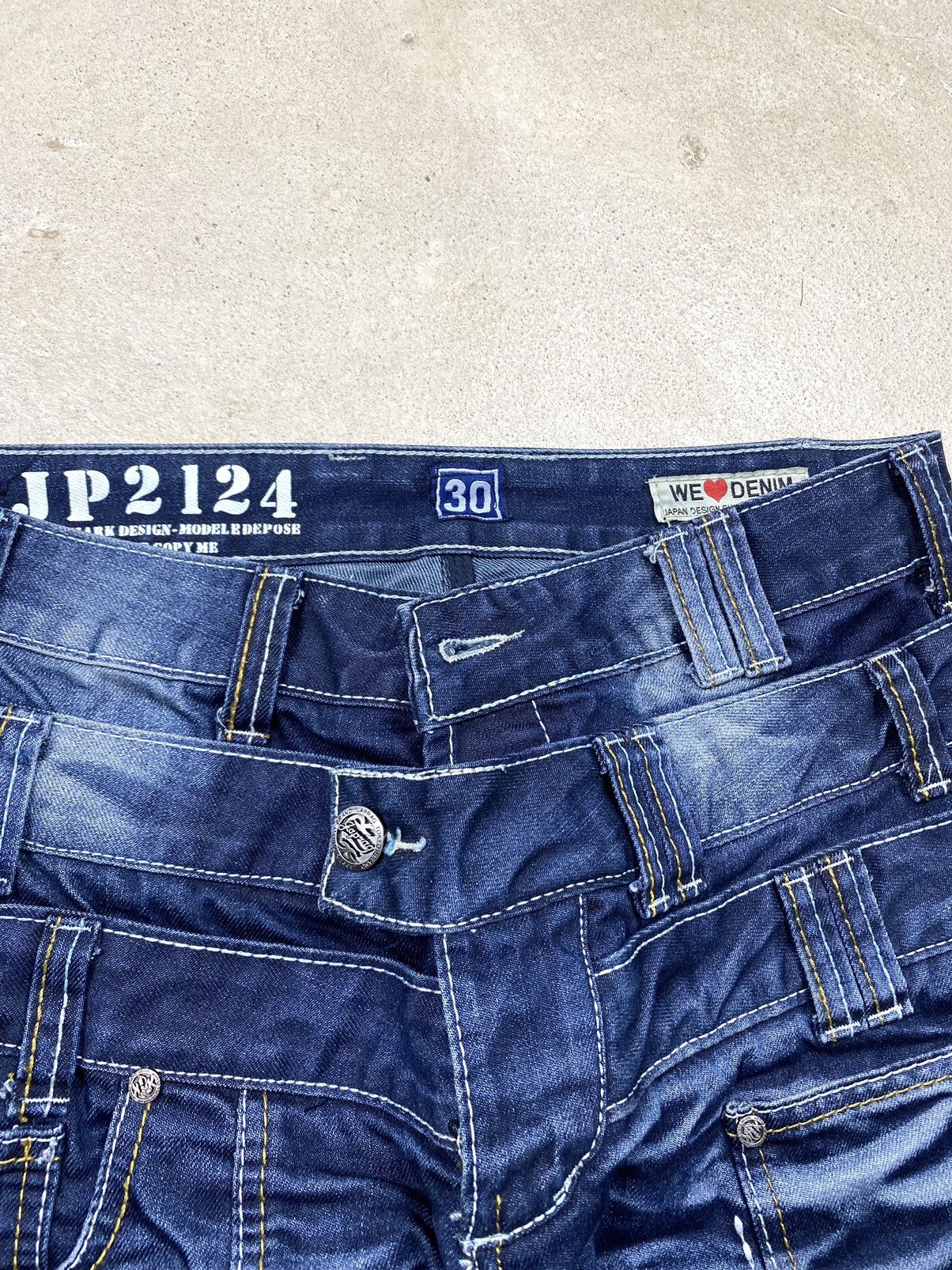 Japanese Brand Rare! Vintage Japan Design by Okishana Samoki Jeans Pants Size US 30 / EU 46 - 7 Thumbnail