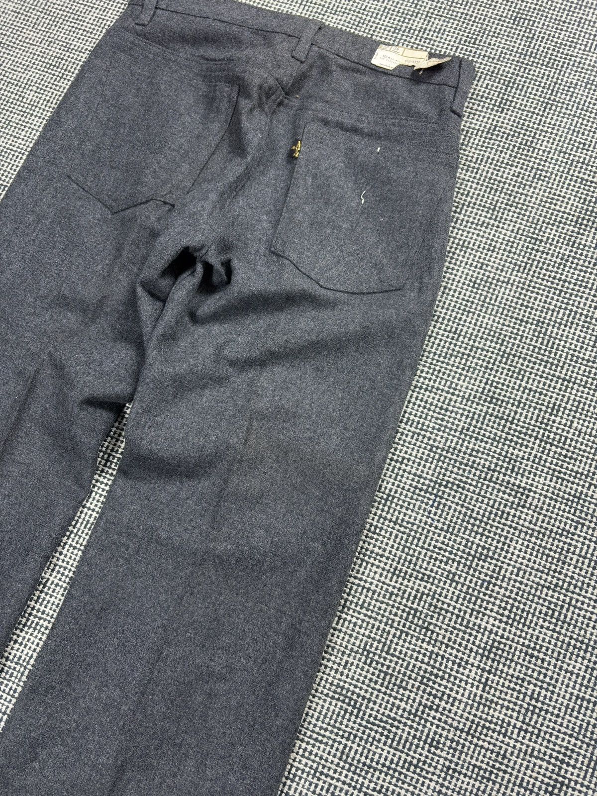 Levi's 60s big E Levi’s gray wool flares vintage hippie rare Size US 29 - 5 Thumbnail
