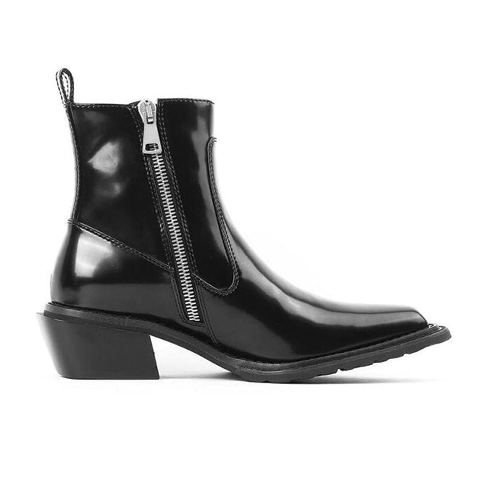 Leather Patent Leather Motorcycle Boots Size US 9 / EU 42 - 5 Thumbnail