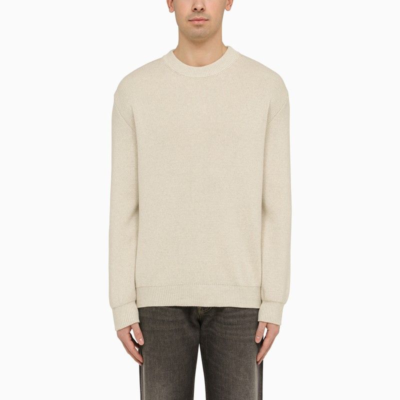 image of Golden Goose Panama-Coloured Journey Crew-Neck Jumper in Beige, Men's (Size Large)
