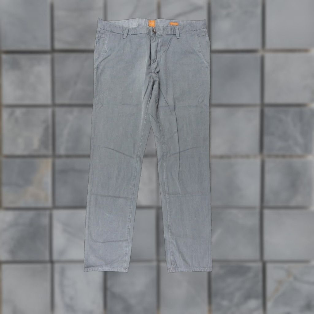 Vintage Hugo Boss Pants Mens 38R Gray Khaki Slim Fit Casual Trousers Size US 38 / EU 54 - 1 Thumbnail