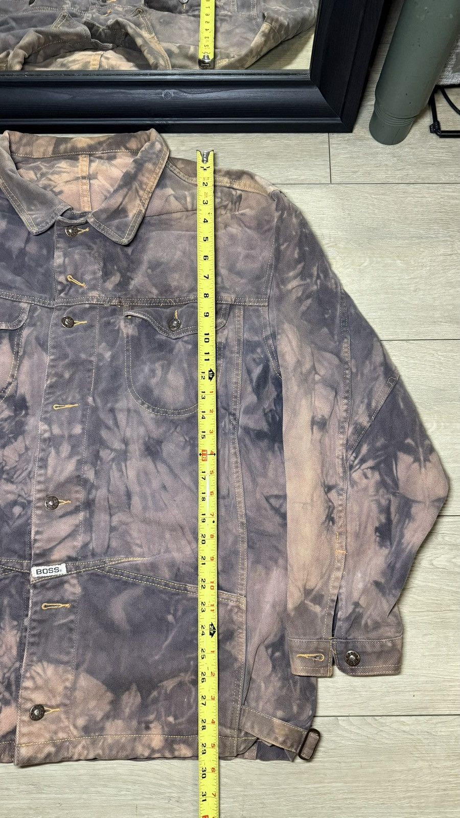 Hugo Boss Vintage 1990s BOSS Brown & Black Acid Wash Tie Dye Denim Size US XL / EU 56 / 4 - 6 Thumbnail