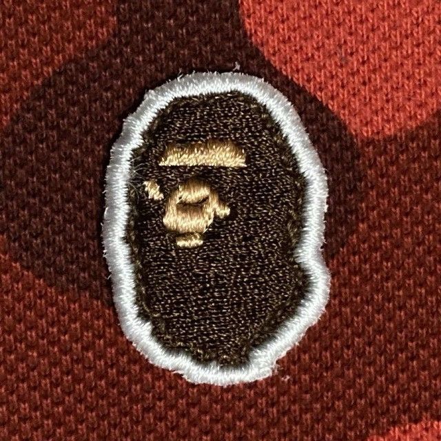 Bape BAPE RED CAMO APE HEAD LOGO Polo Shirt a bathing ape Size US L / EU 52-54 / 3 - 4 Thumbnail
