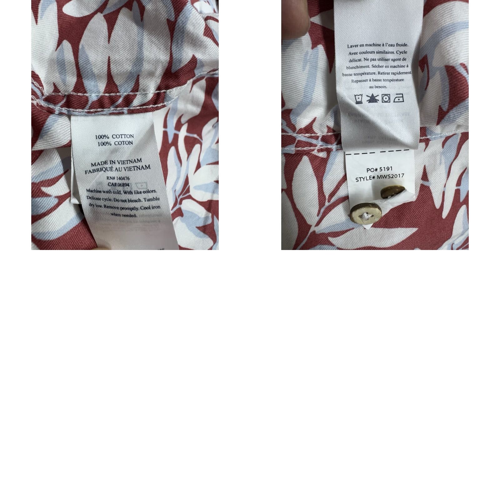 Faherty Faherty Playa Shirt Hawaiian Floral Botanical White Red Cotton Button Down XXL Size US XXL / EU 58 / 5 - 8 Thumbnail