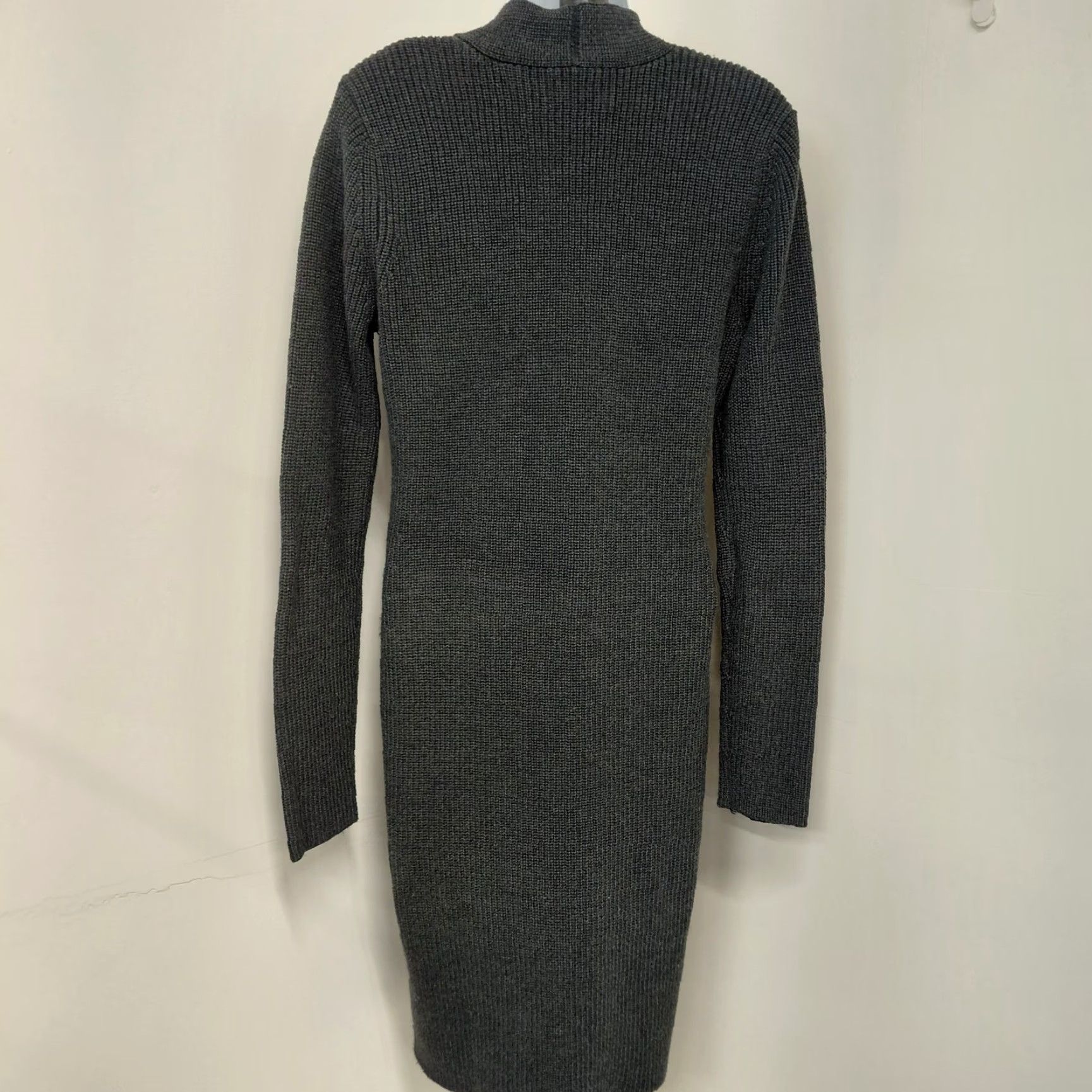 Calvin Klein Calvin Klein Sweater Dress Women's L Black Cable Knit Ribbed Wrap Stylish Size L / US 10 / IT 46 - 7 Thumbnail